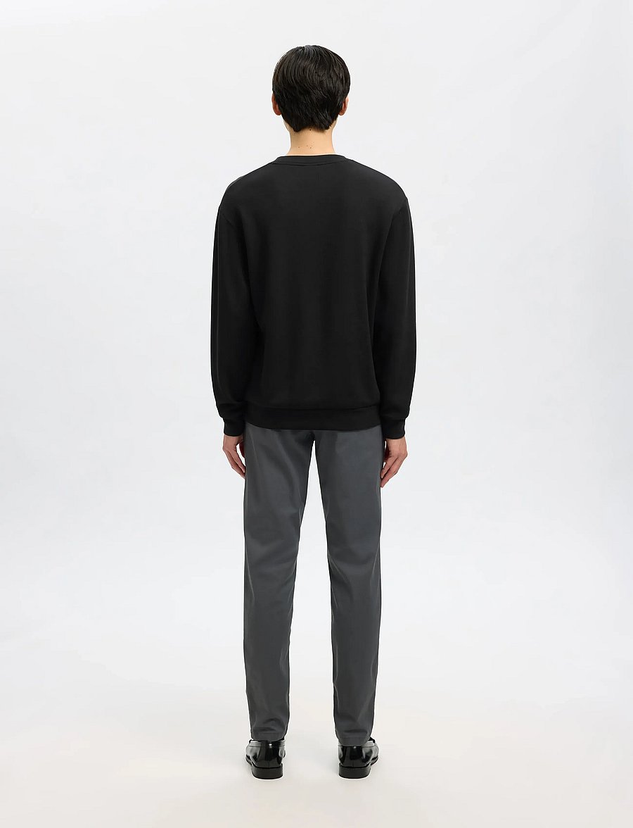 Selected - SLHEMANUEL SOFT CREW NECK SWEAT NOOS - nach anlass kaufen - black - 3