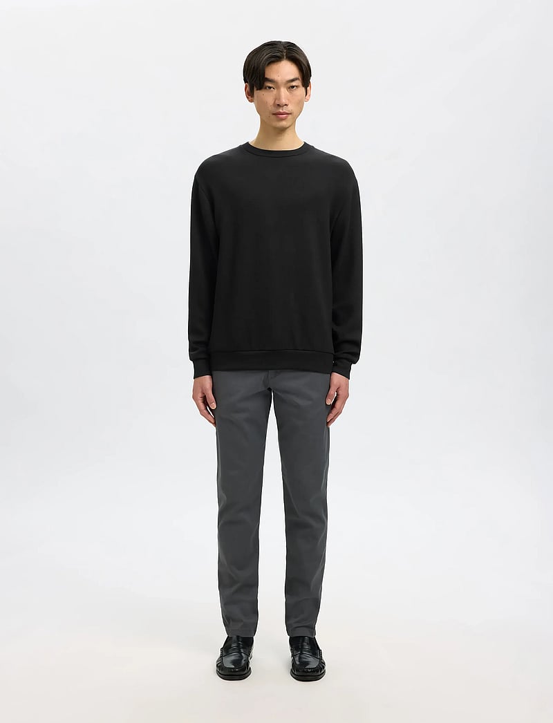 Selected - SLMEMANUEL SOFT CREW NECK SWEAT NOOS - nach anlass kaufen - black - 4