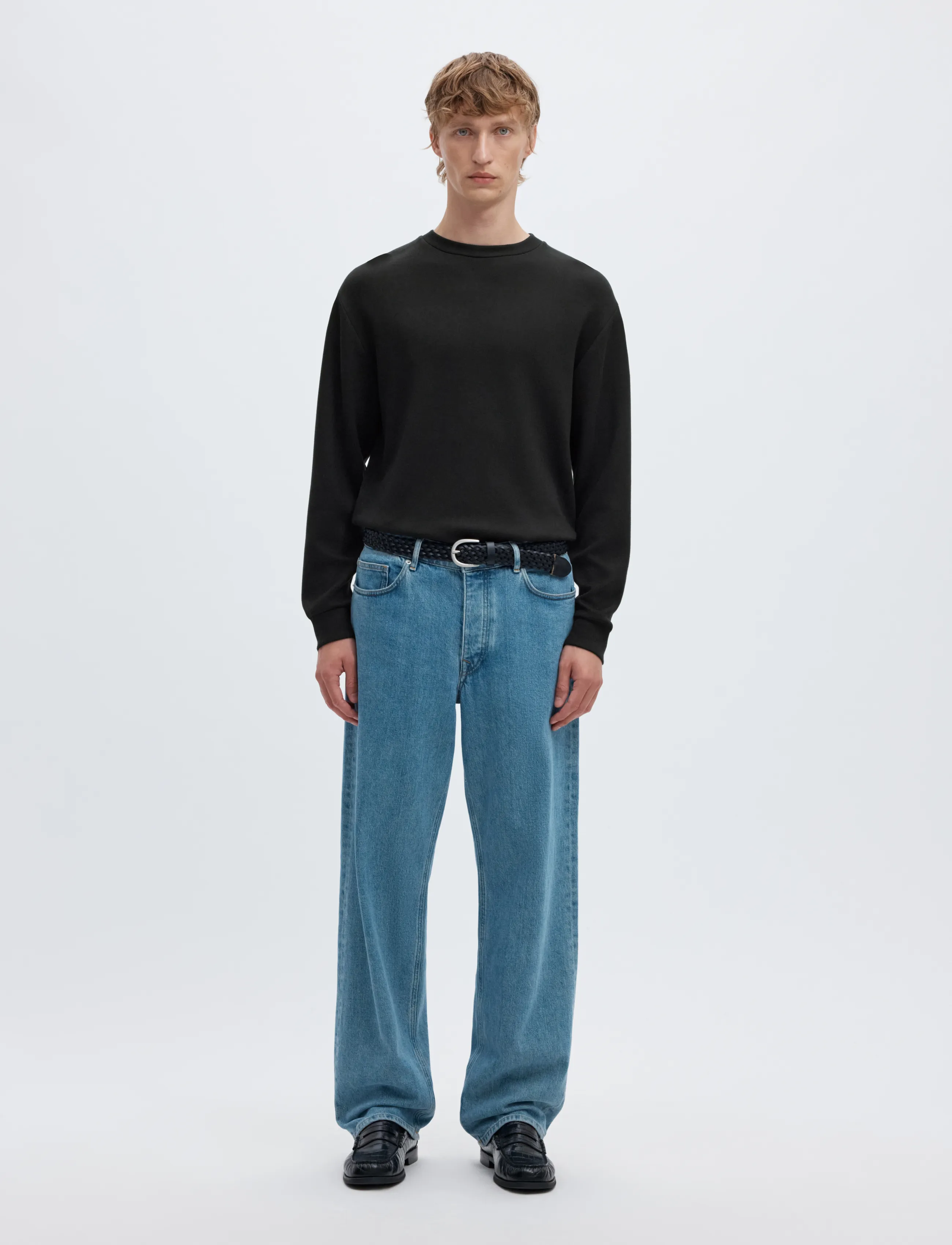 Selected - SLMEMANUEL SOFT CREW NECK SWEAT NOOS - shoppa efter tillfälle - black - 4