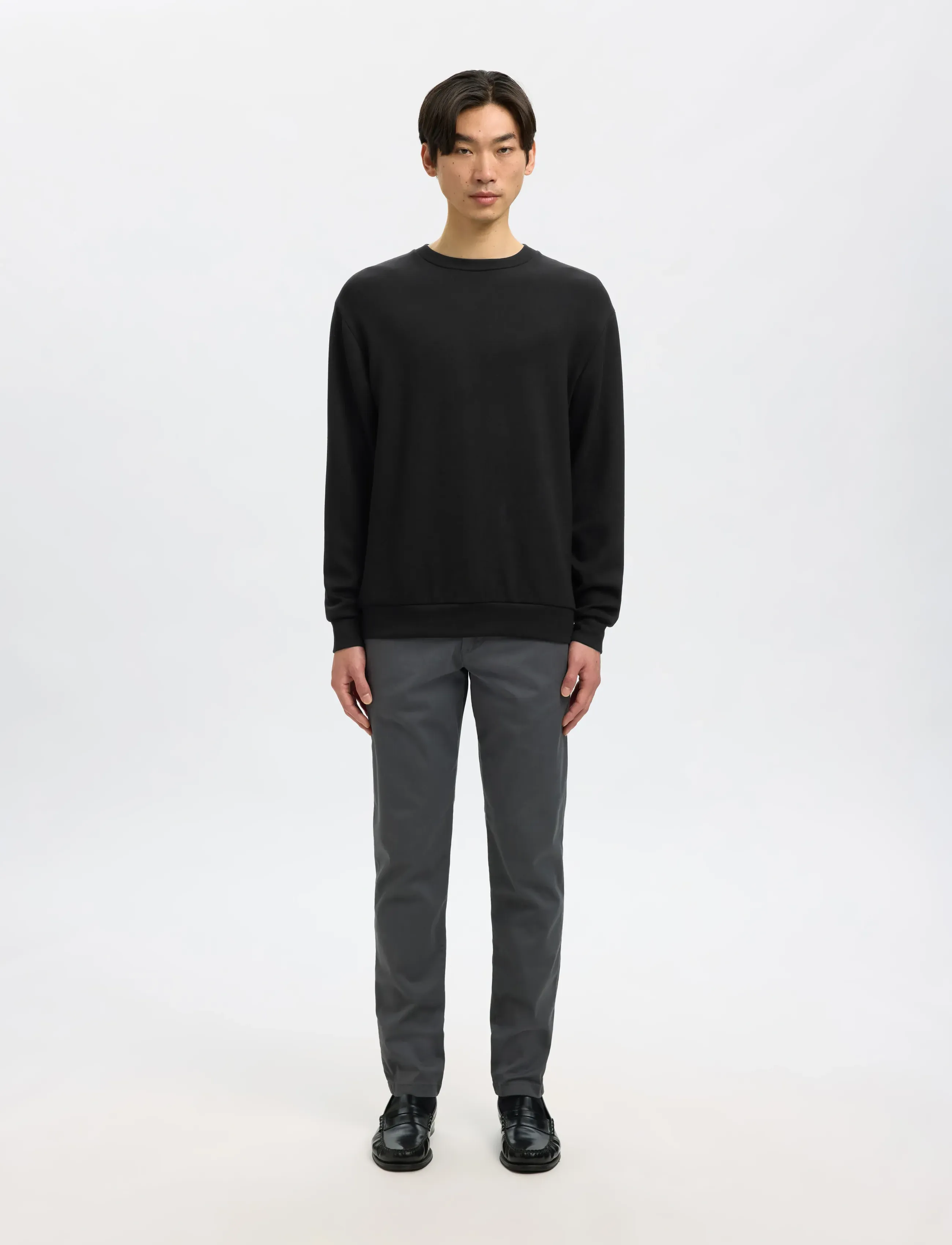 Selected - SLHEMANUEL SOFT CREW NECK SWEAT NOOS - nach anlass kaufen - black - 4