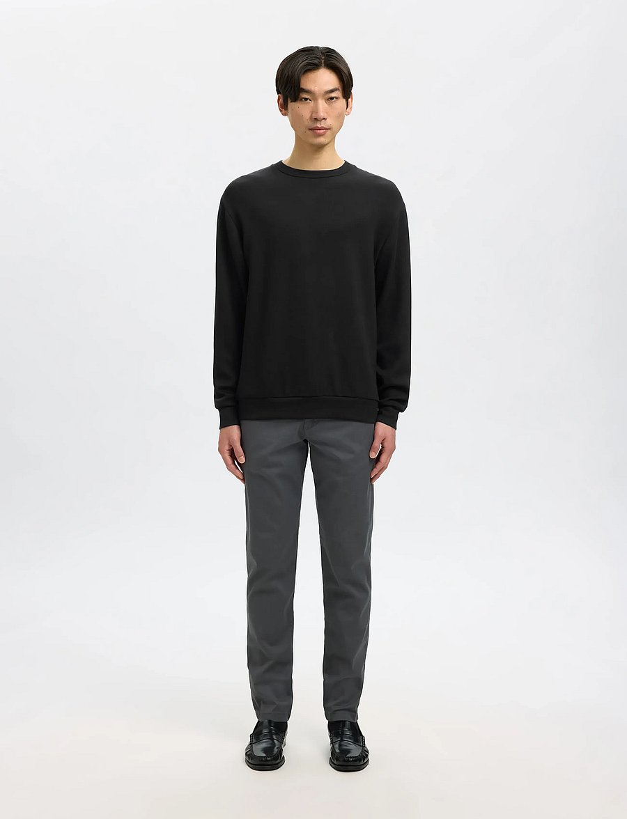 Selected - SLHEMANUEL SOFT CREW NECK SWEAT NOOS - nach anlass kaufen - black - 4