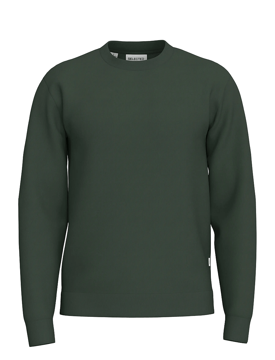 Selected - SLHEMANUEL SOFT CREW NECK SWEAT NOOS - osta olukorra järgi - deep forest - 1