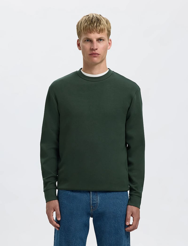 Selected - SLMEMANUEL SOFT CREW NECK SWEAT NOOS - nach anlass kaufen - deep forest - 0