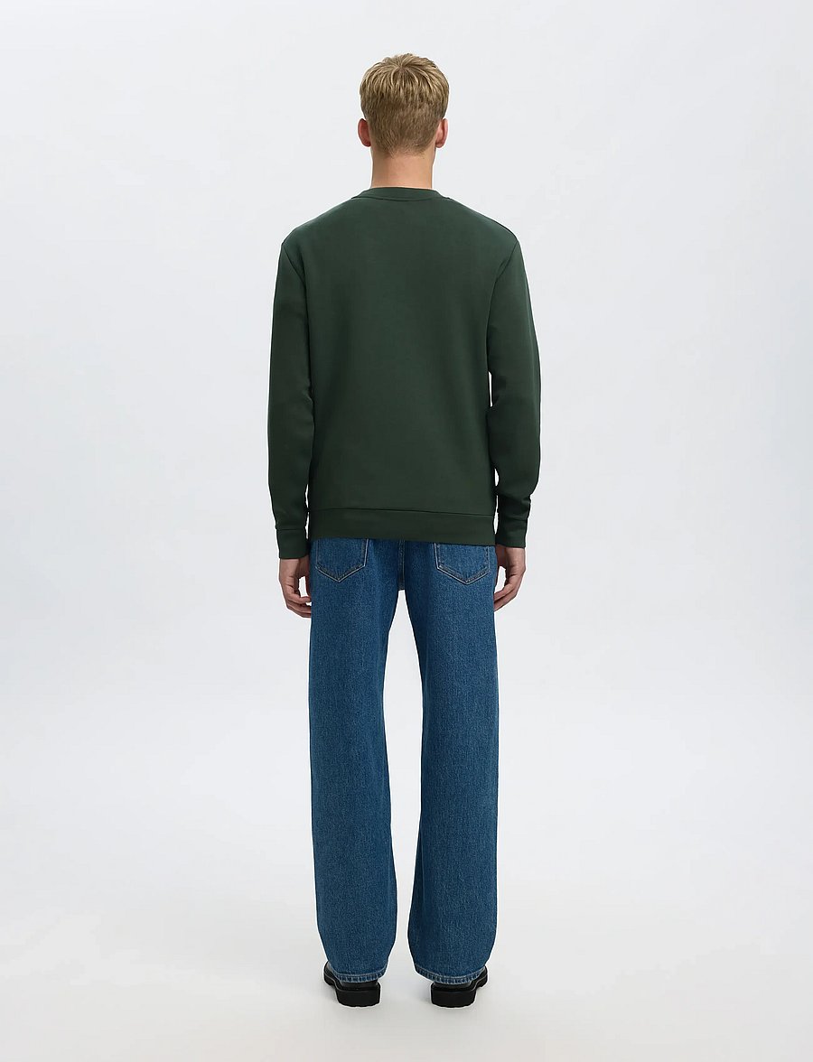 Selected - SLHEMANUEL SOFT CREW NECK SWEAT NOOS - osta olukorra järgi - deep forest - 3