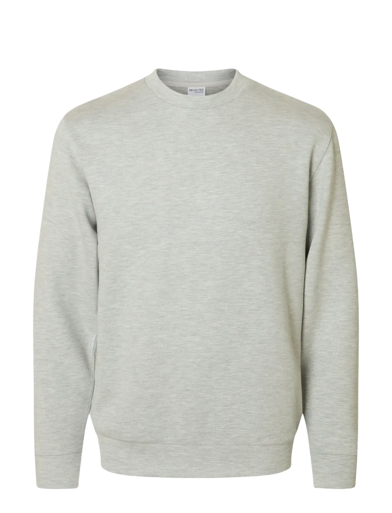 Selected SLMEMANUEL SOFT CREW NECK SWEAT NOOS - Sweatshirts & hættetrøjer - LIGHT GREY MELANGE / grey