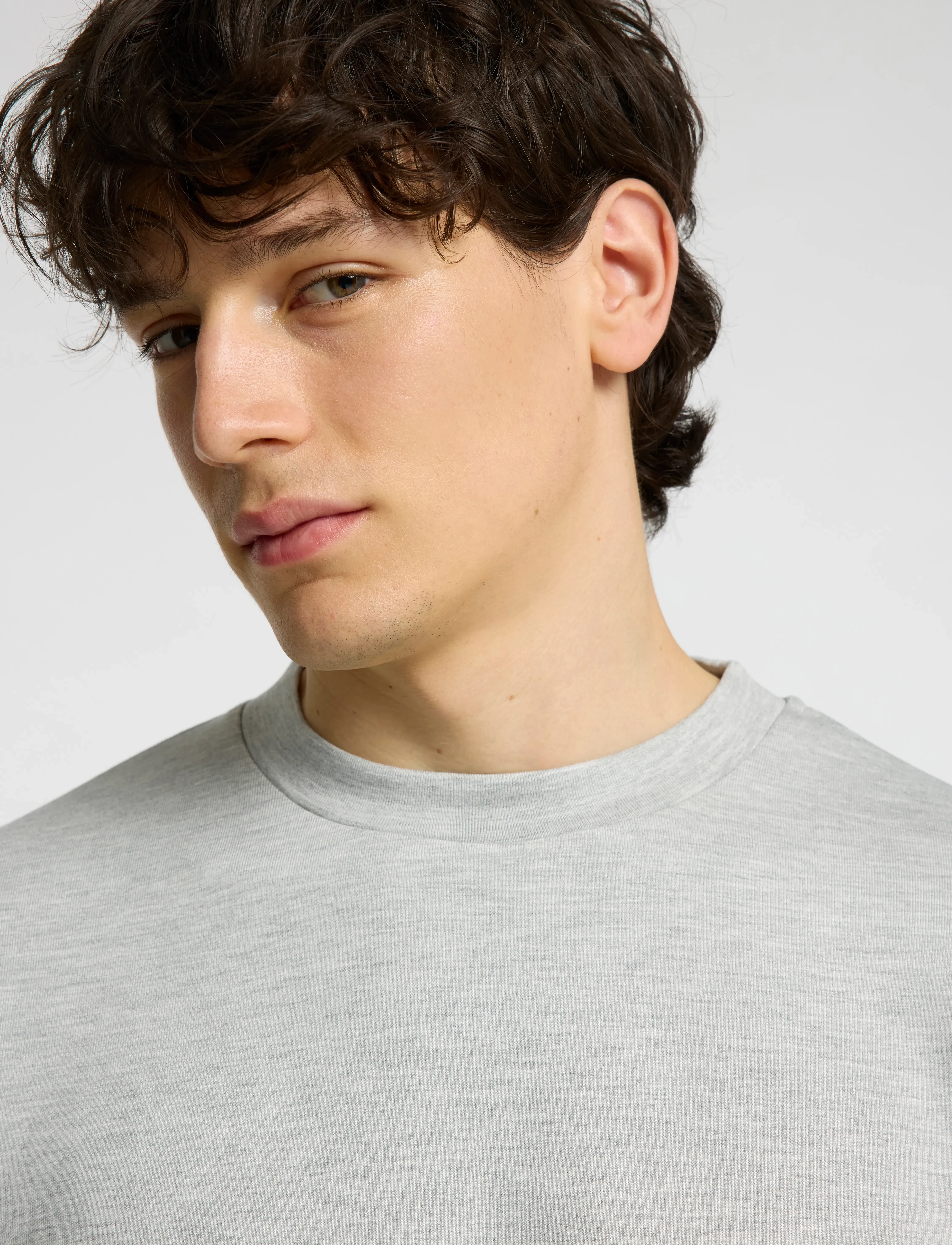 Selected - SLMEMANUEL SOFT CREW NECK SWEAT NOOS - shop efter anledning - light grey melange - 4