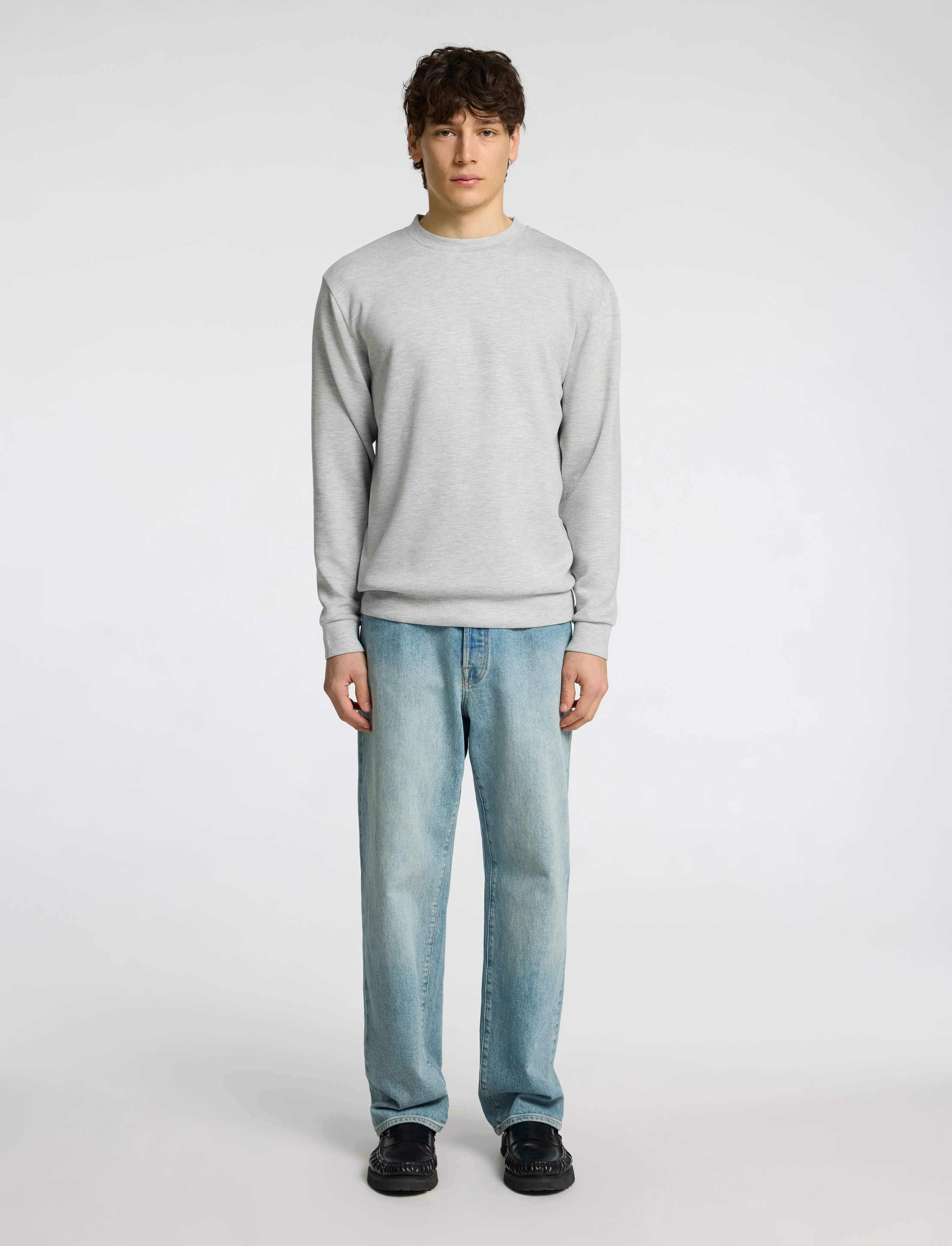 Selected - SLMEMANUEL SOFT CREW NECK SWEAT NOOS - shop efter anledning - light grey melange - 5