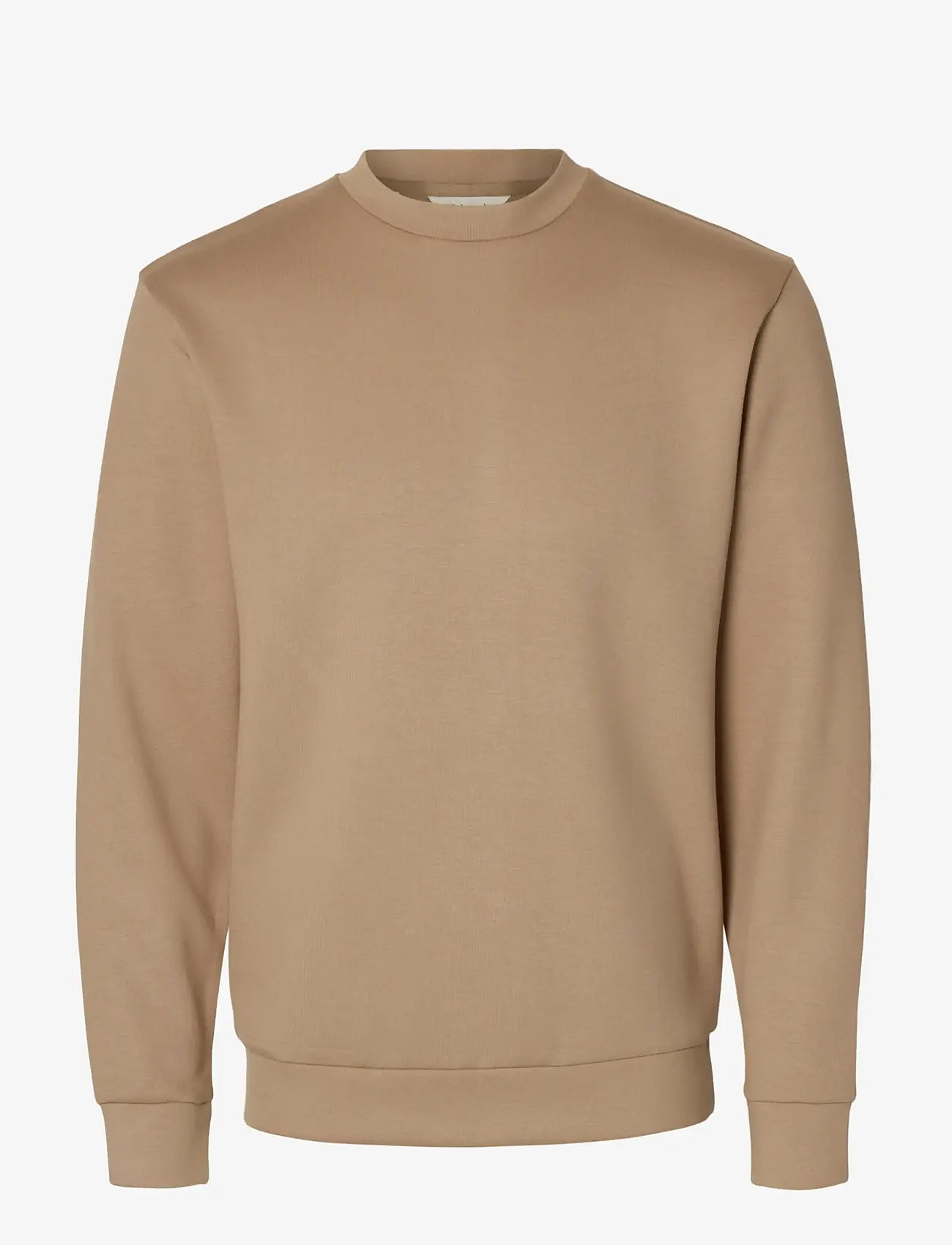 Selected - SLMEMANUEL SOFT CREW NECK SWEAT NOOS - iepirkties noteiktam pasākumam - savannah tan - 1