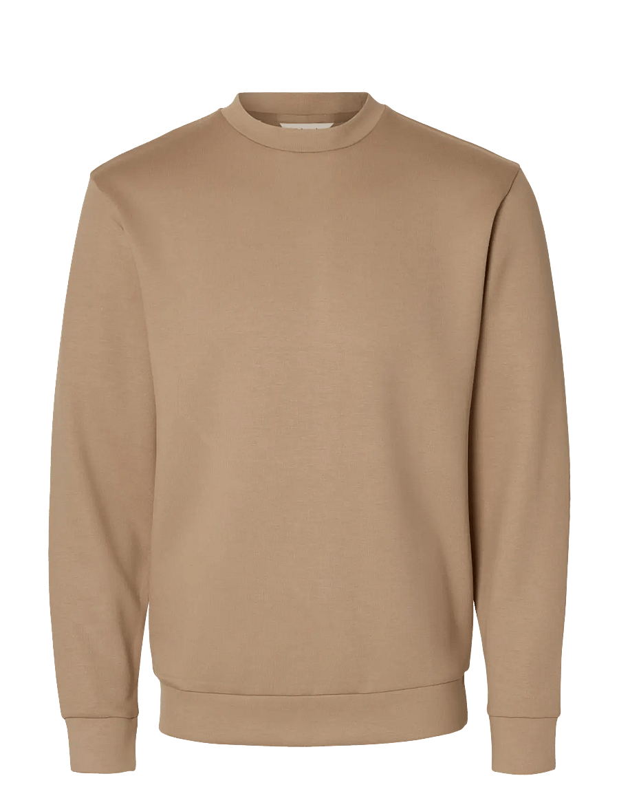 Selected - SLMEMANUEL SOFT CREW NECK SWEAT NOOS - osta olukorra järgi - savannah tan - 1