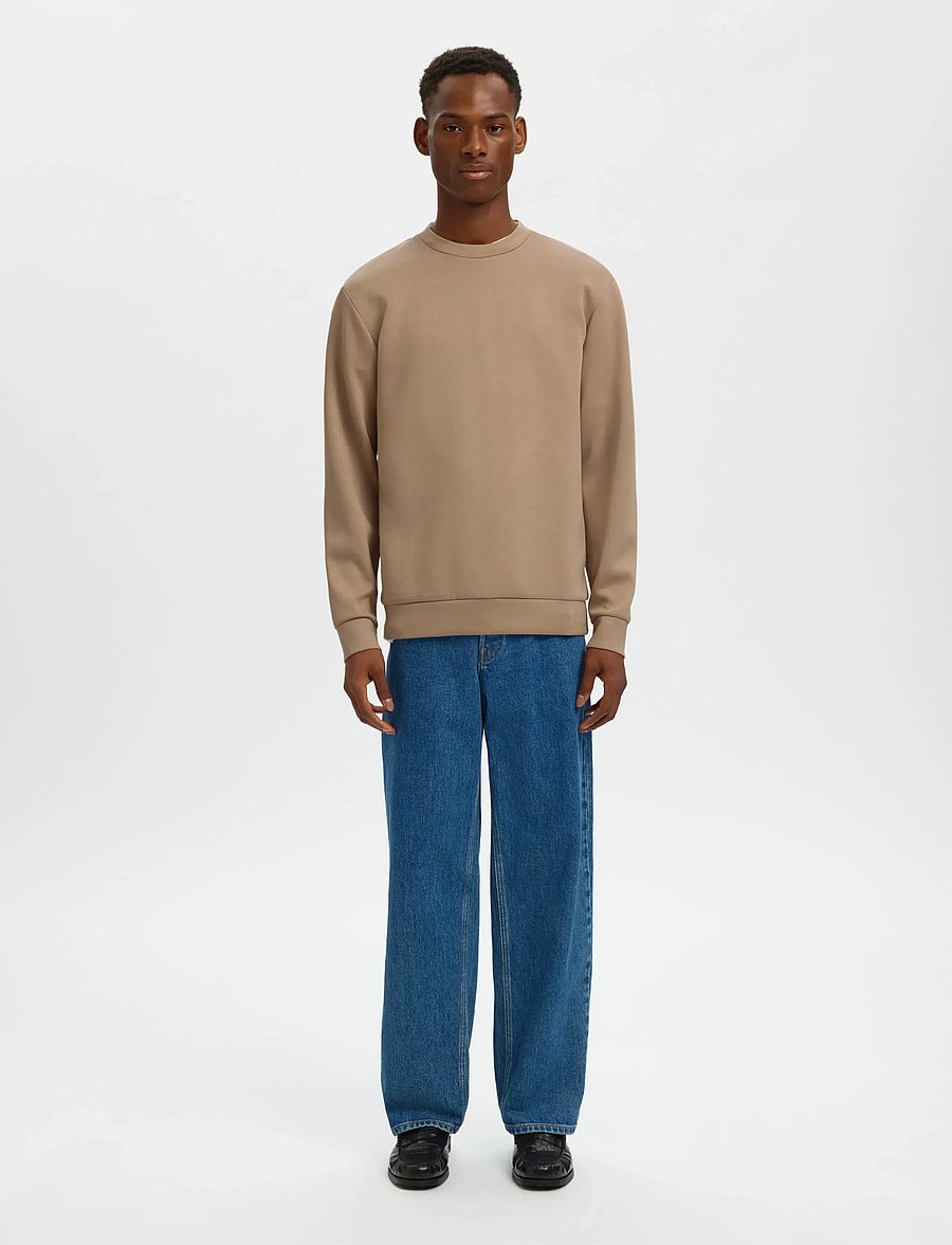 Selected - SLMEMANUEL SOFT CREW NECK SWEAT NOOS - osta olukorra järgi - savannah tan - 2