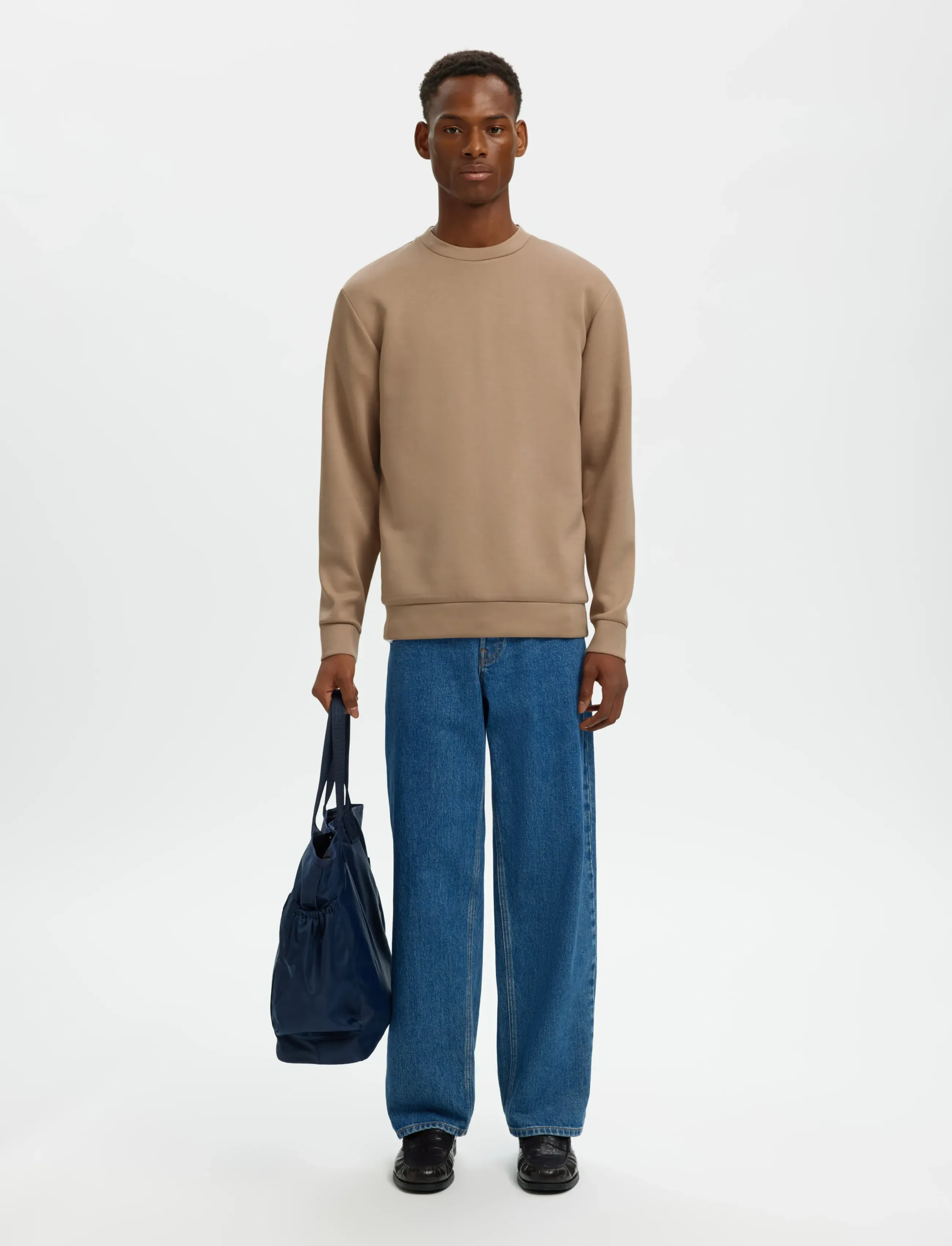 Selected - SLHEMANUEL SOFT CREW NECK SWEAT NOOS - nach anlass kaufen - savannah tan - 4