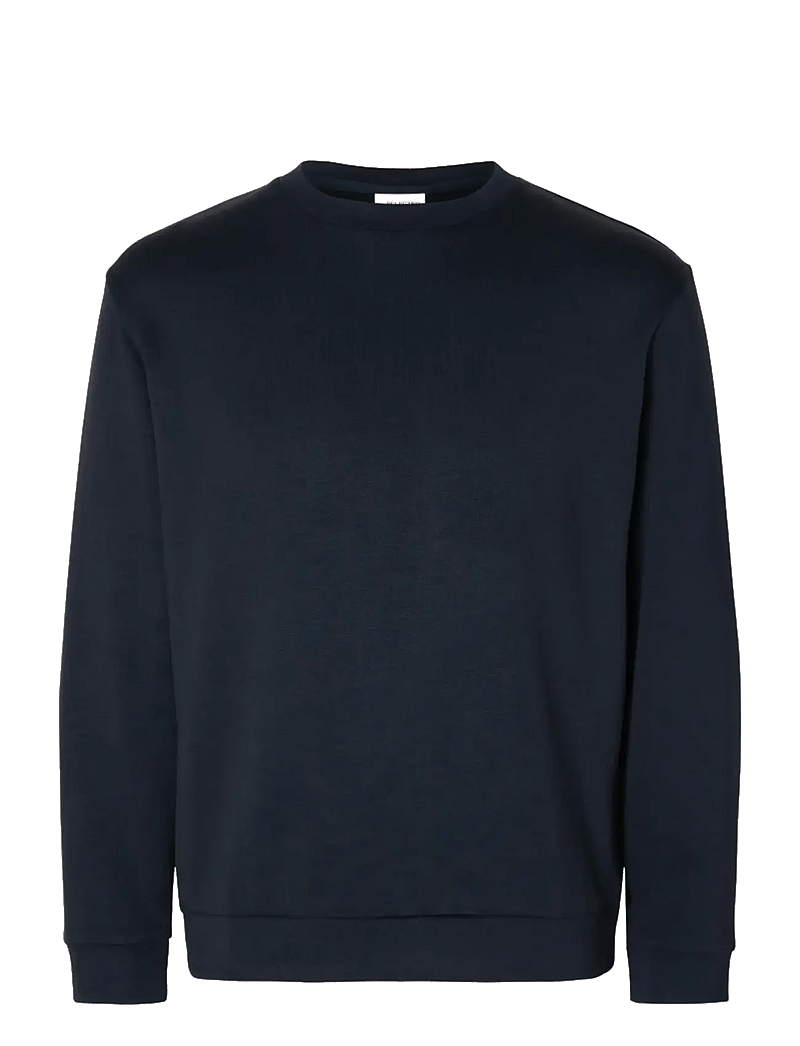Selected - SLMEMANUEL SOFT CREW NECK SWEAT NOOS - kollektioner - sky captain - 1