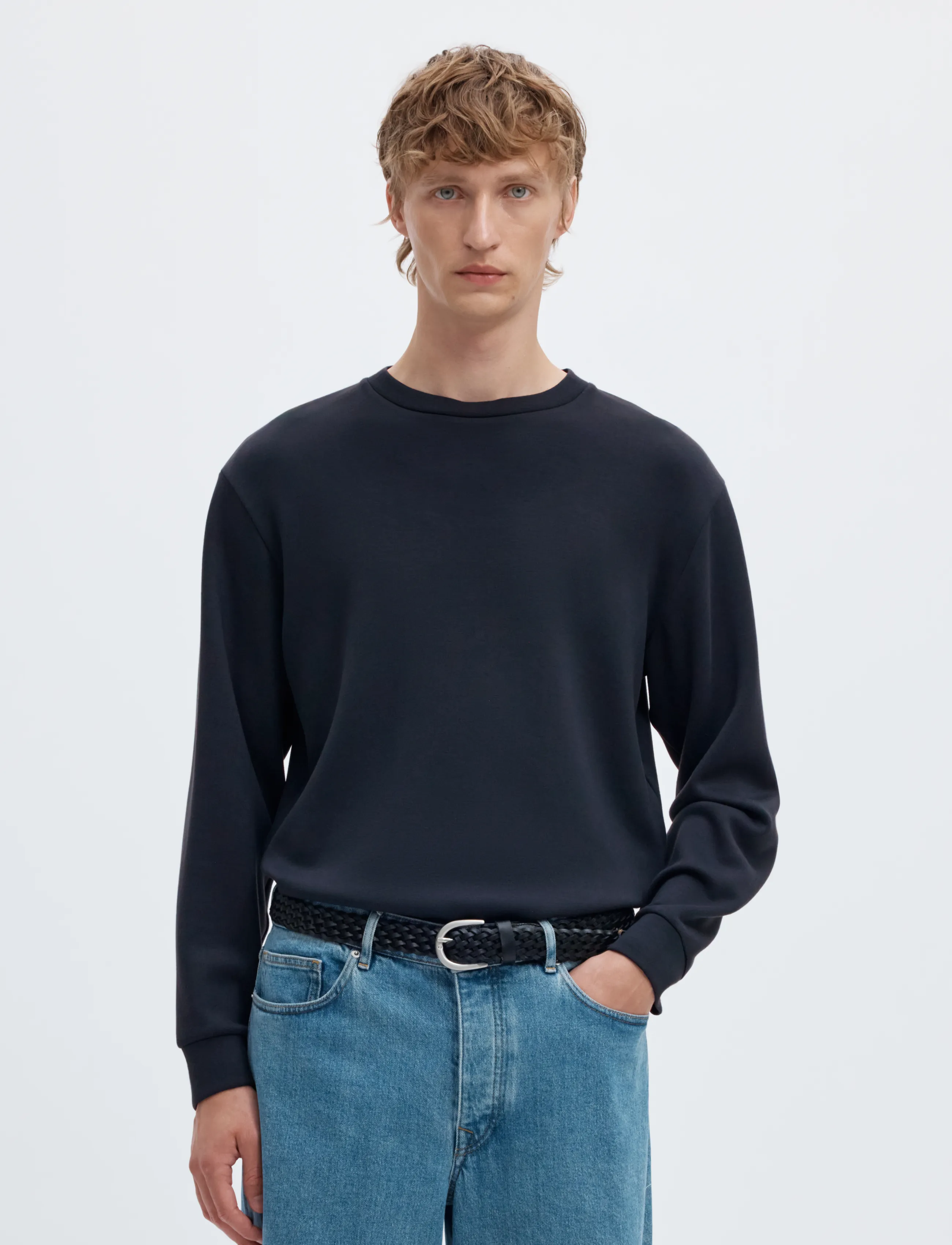 Selected SLMEMANUEL SOFT CREW NECK SWEAT NOOS - Kleidung - SKY CAPTAIN / navy