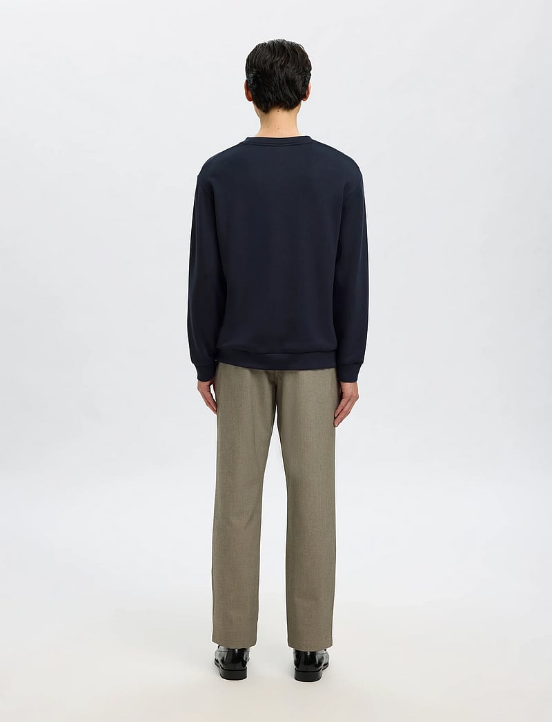 Selected - SLMEMANUEL SOFT CREW NECK SWEAT NOOS - kollektioner - sky captain - 3