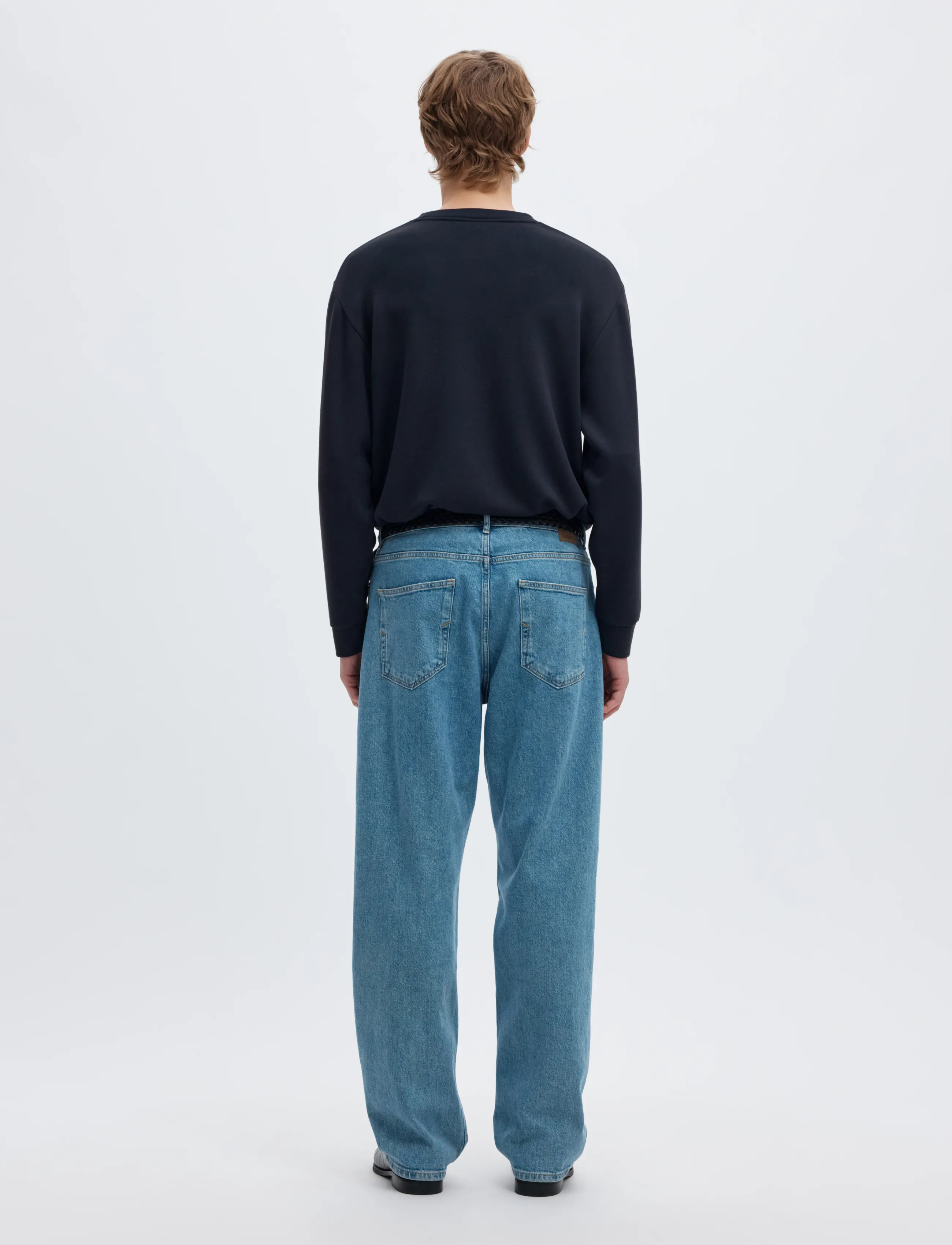 Selected - SLMEMANUEL SOFT CREW NECK SWEAT NOOS - shoppa efter tillfälle - sky captain - 3