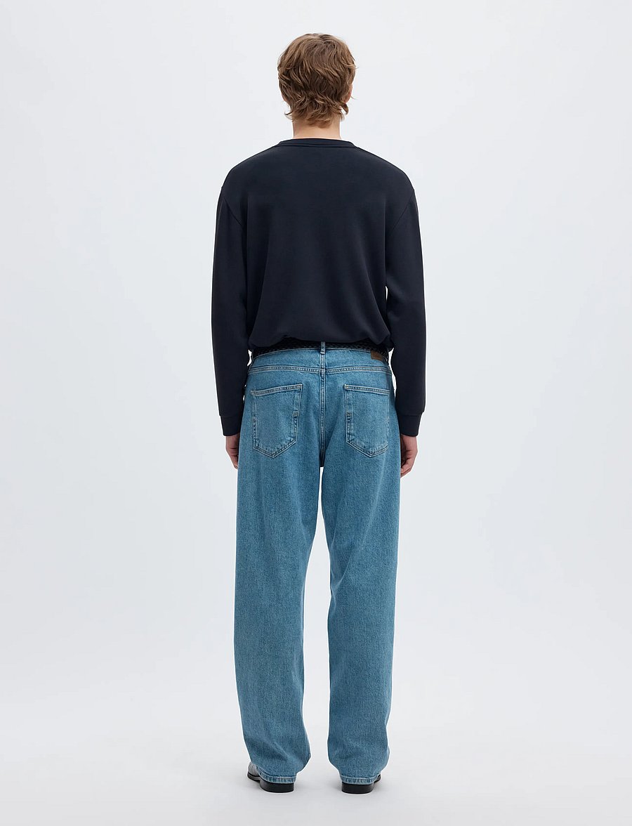 Selected - SLMEMANUEL SOFT CREW NECK SWEAT NOOS - shoppa efter tillfälle - sky captain - 3