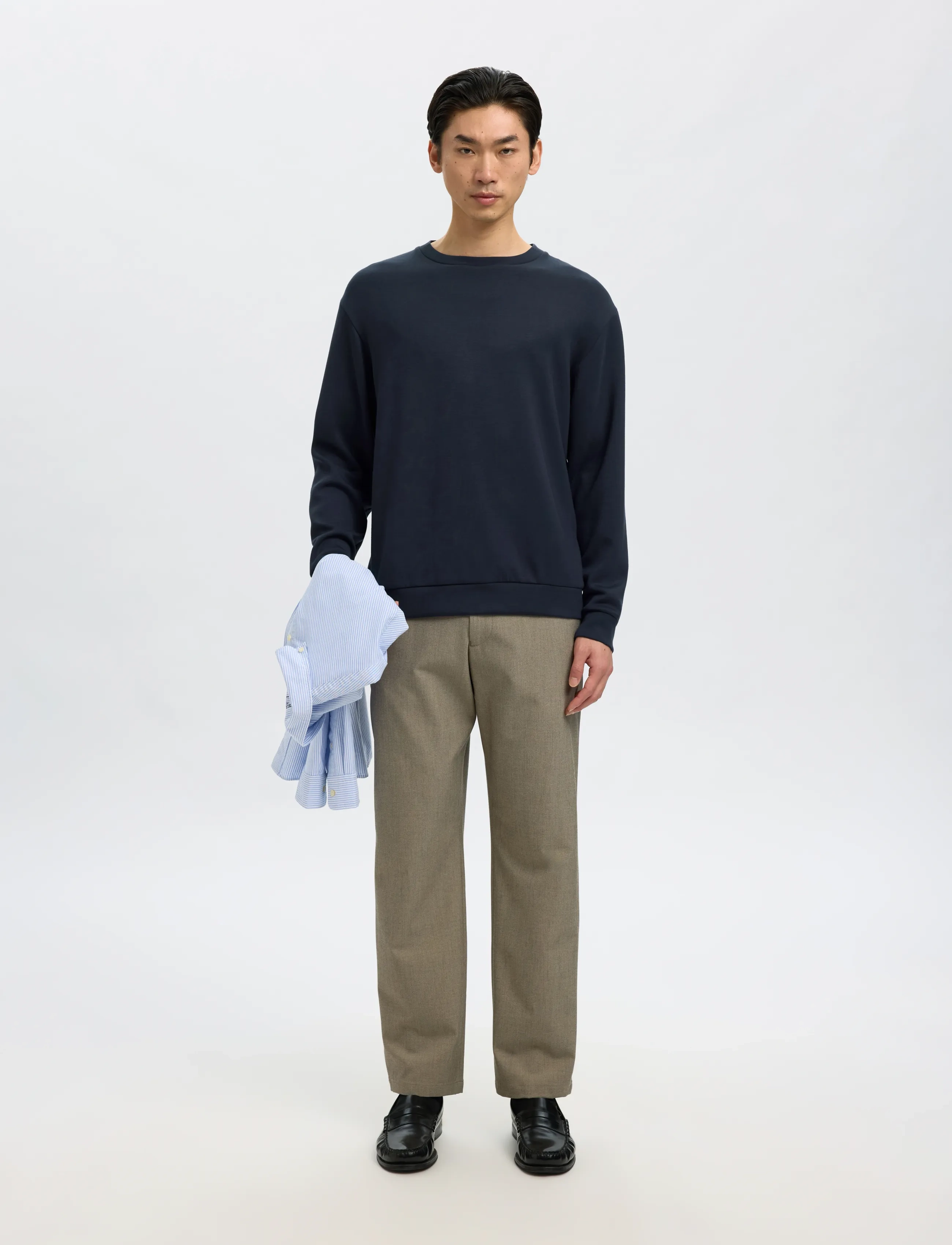 Selected - SLMEMANUEL SOFT CREW NECK SWEAT NOOS - shop efter anledning - sky captain - 5