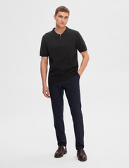Selected Homme - SLHFLORENCE SS KNIT ZIP POLO EX - heren - black - 3