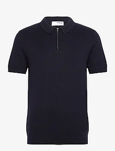 SLHFLORENCE SS KNIT ZIP POLO EX, Selected Homme