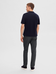 Selected Homme - SLHFLORENCE SS KNIT ZIP POLO EX - men - dark sapphire - 3
