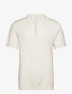 SLHFLORENCE SS KNIT ZIP POLO EX, Selected Homme