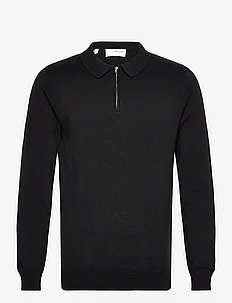 SLHFLORENCE LS KNIT ZIP POLO EX, Selected Homme