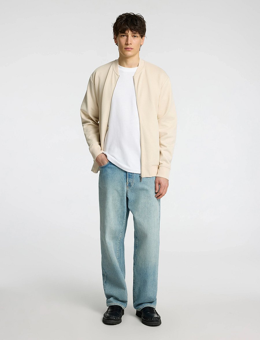 Selected - SLHMACK SWEAT BOMBER LS NOOS - frühlingsjacken - oatmeal - 3