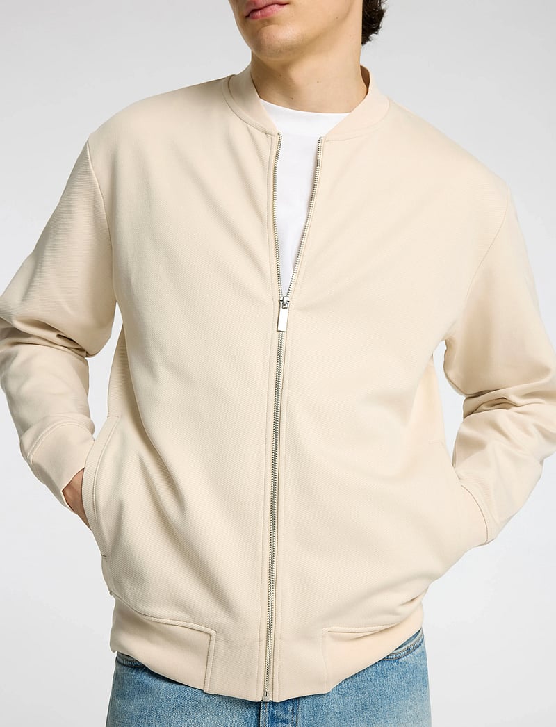 Selected - SLHMACK SWEAT BOMBER LS NOOS - kevadjoped - oatmeal - 4
