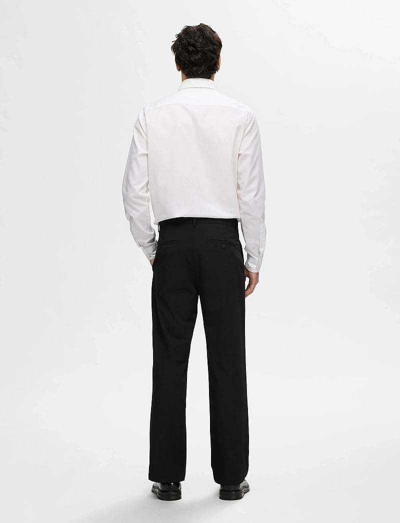 Selected - SLHLOOSE-LIAM 220 TRS EX - anzugshosen - black - 3