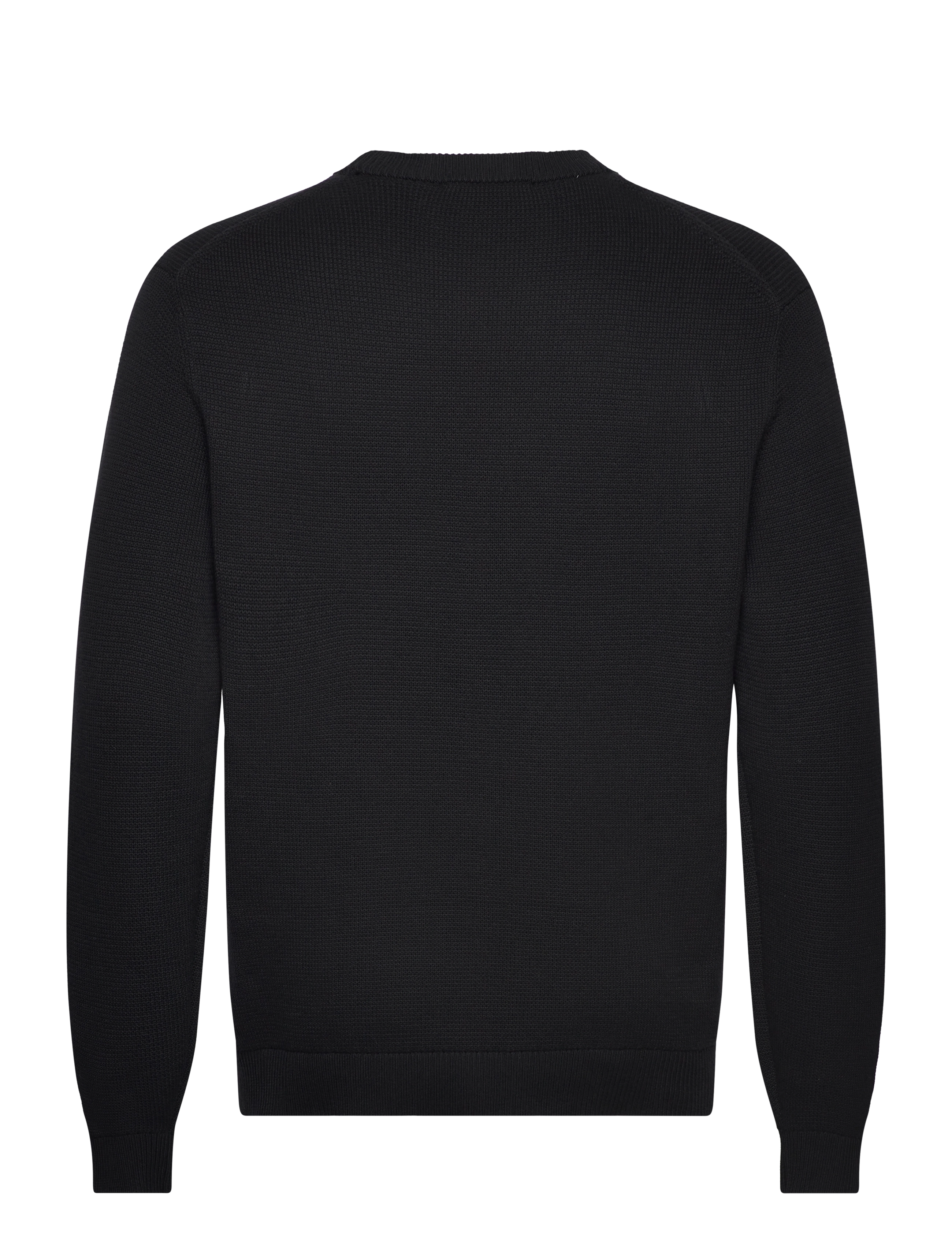 Selected - SLMDANE LS KNIT STRUCTURE CREW NECK NOOS - rundhals - black - 2