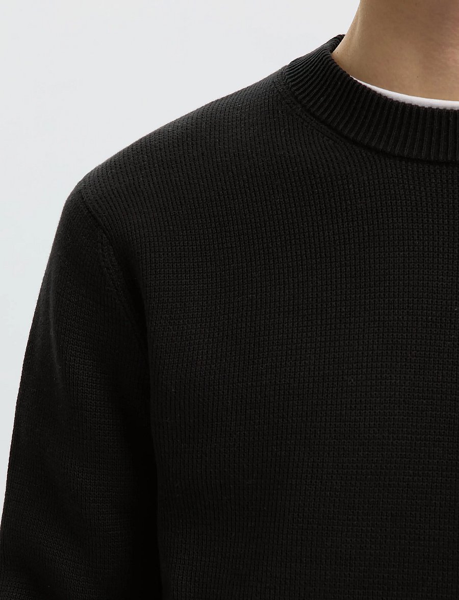 Selected - SLMDANE LS KNIT STRUCTURE CREW NECK NOOS - rundhals - black - 5
