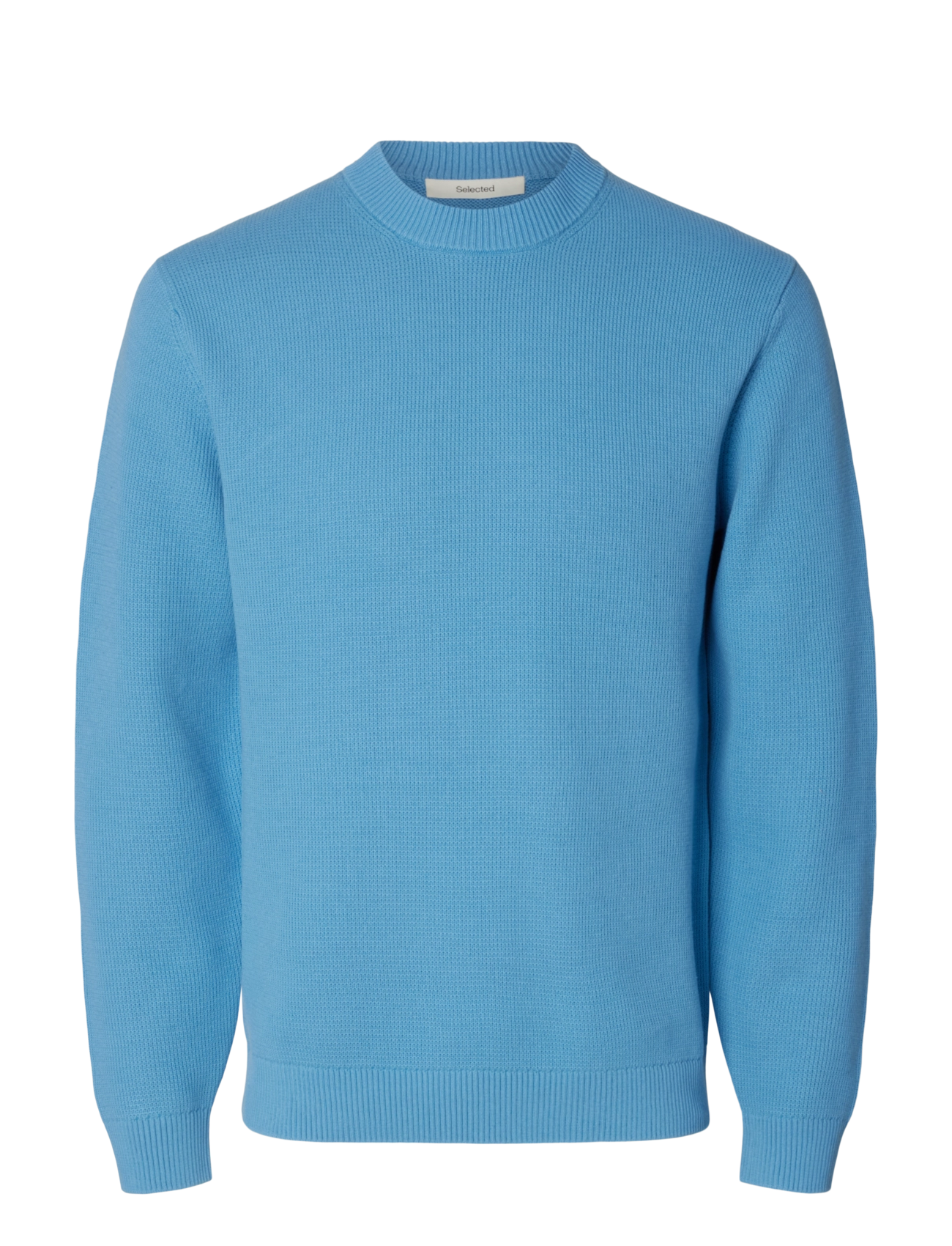 Selected SLMDANE LS KNIT STRUCTURE CREW NECK NOOS - Rund hals - BLISSFUL BLUE / blue