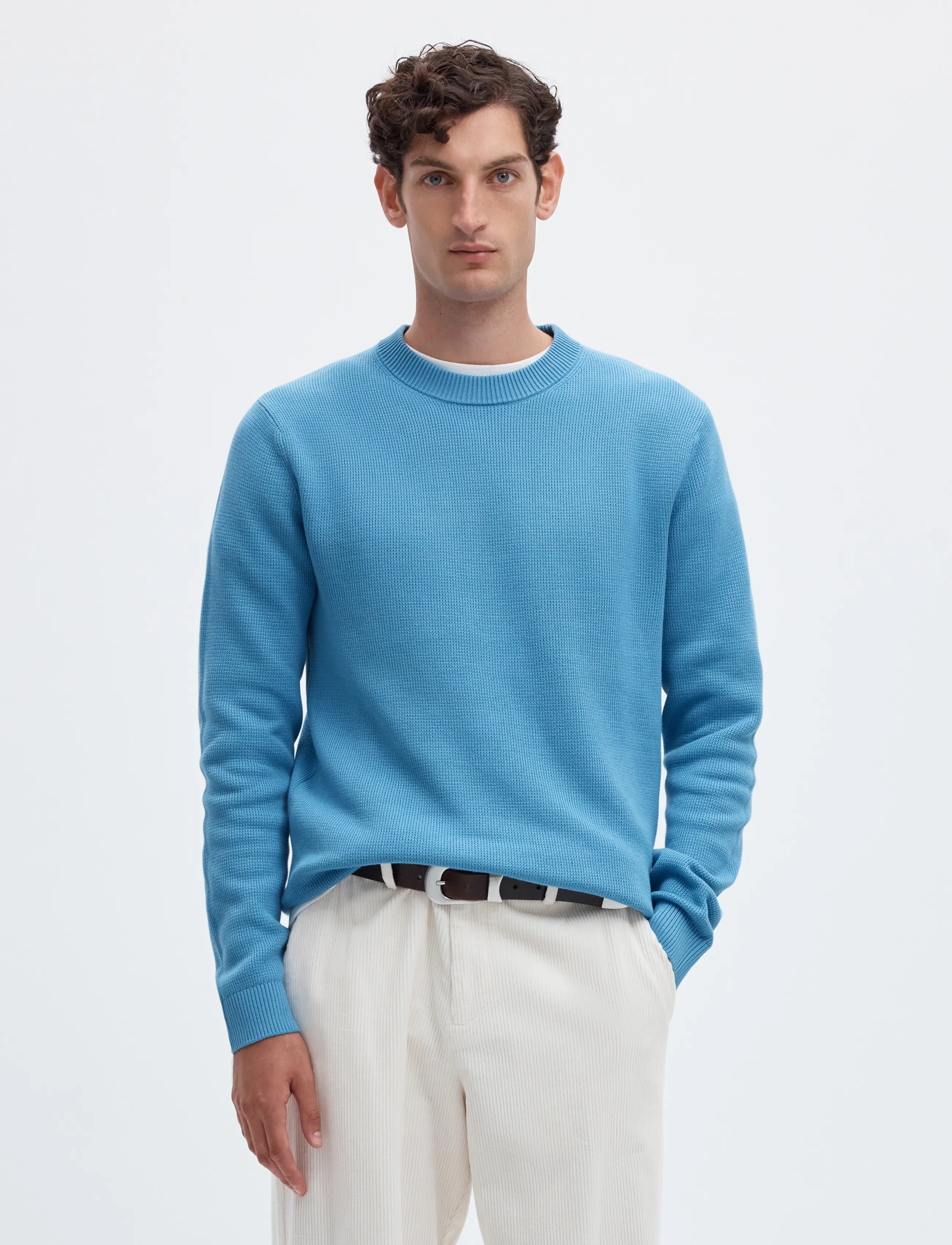 Slmdane Ls Knit Reg Struc Crew Neck Noos