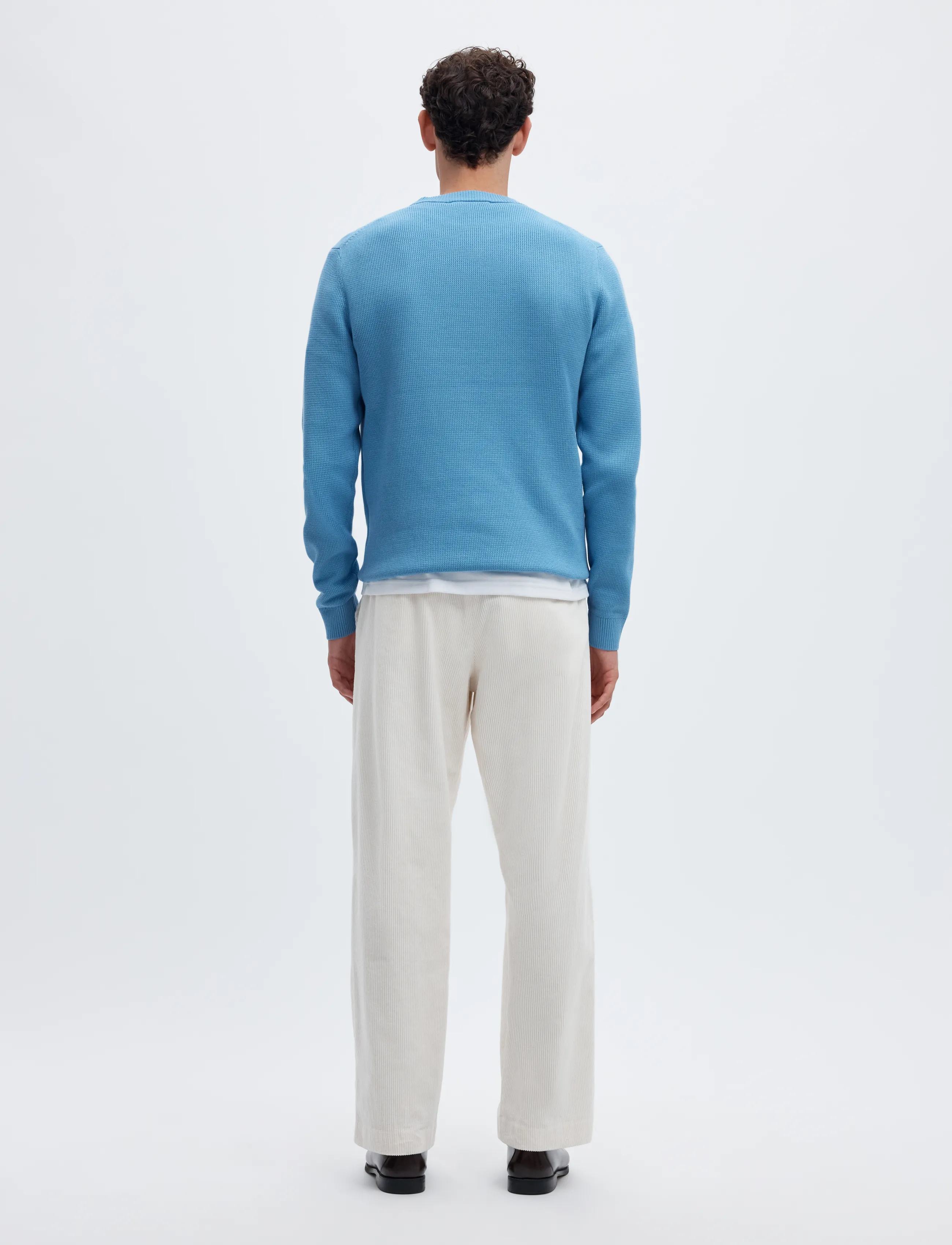Selected - SLMDANE LS KNIT STRUCTURE CREW NECK NOOS - rund hals - blissful blue - 2