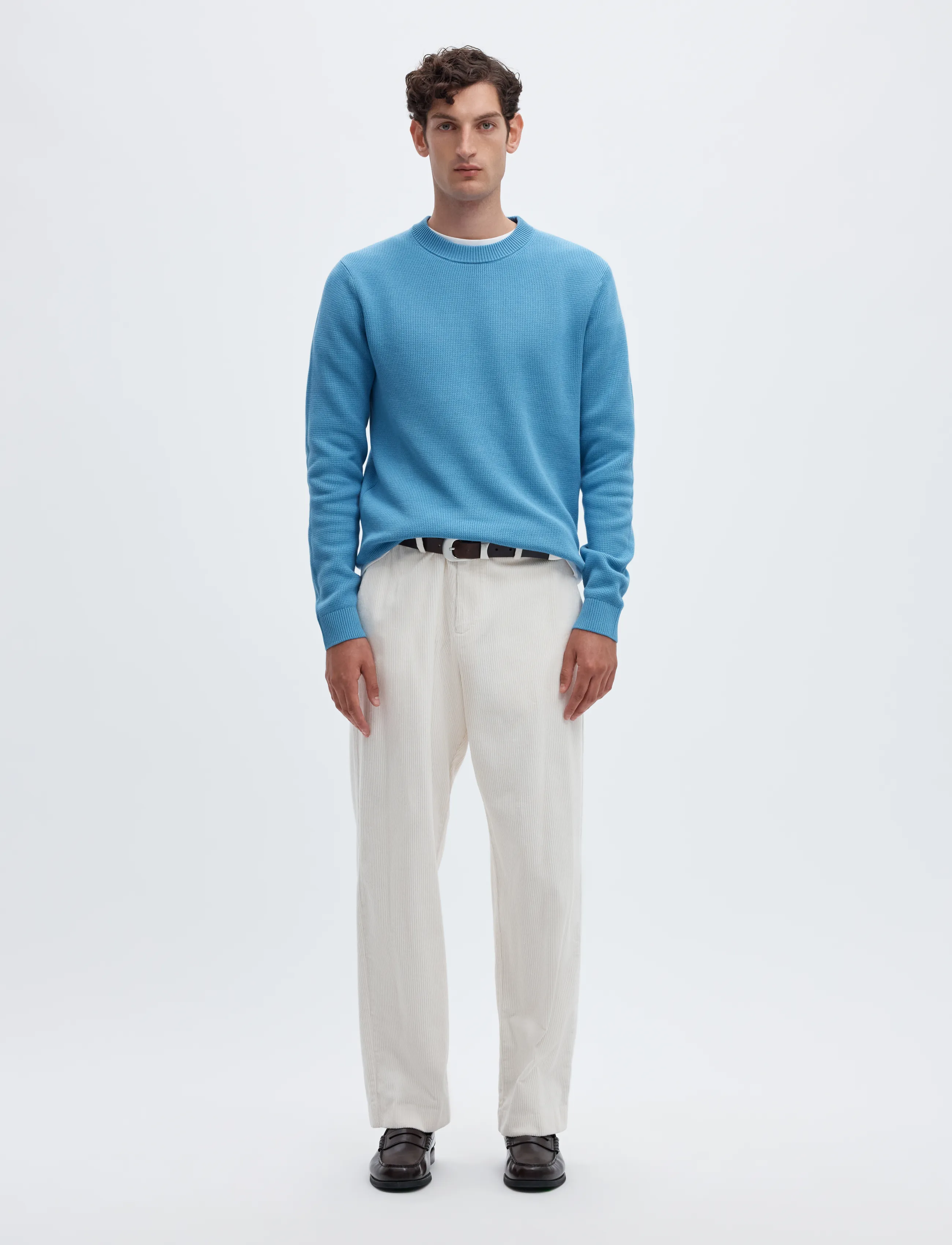 Selected - SLMDANE LS KNIT STRUCTURE CREW NECK NOOS - rund hals - blissful blue - 3