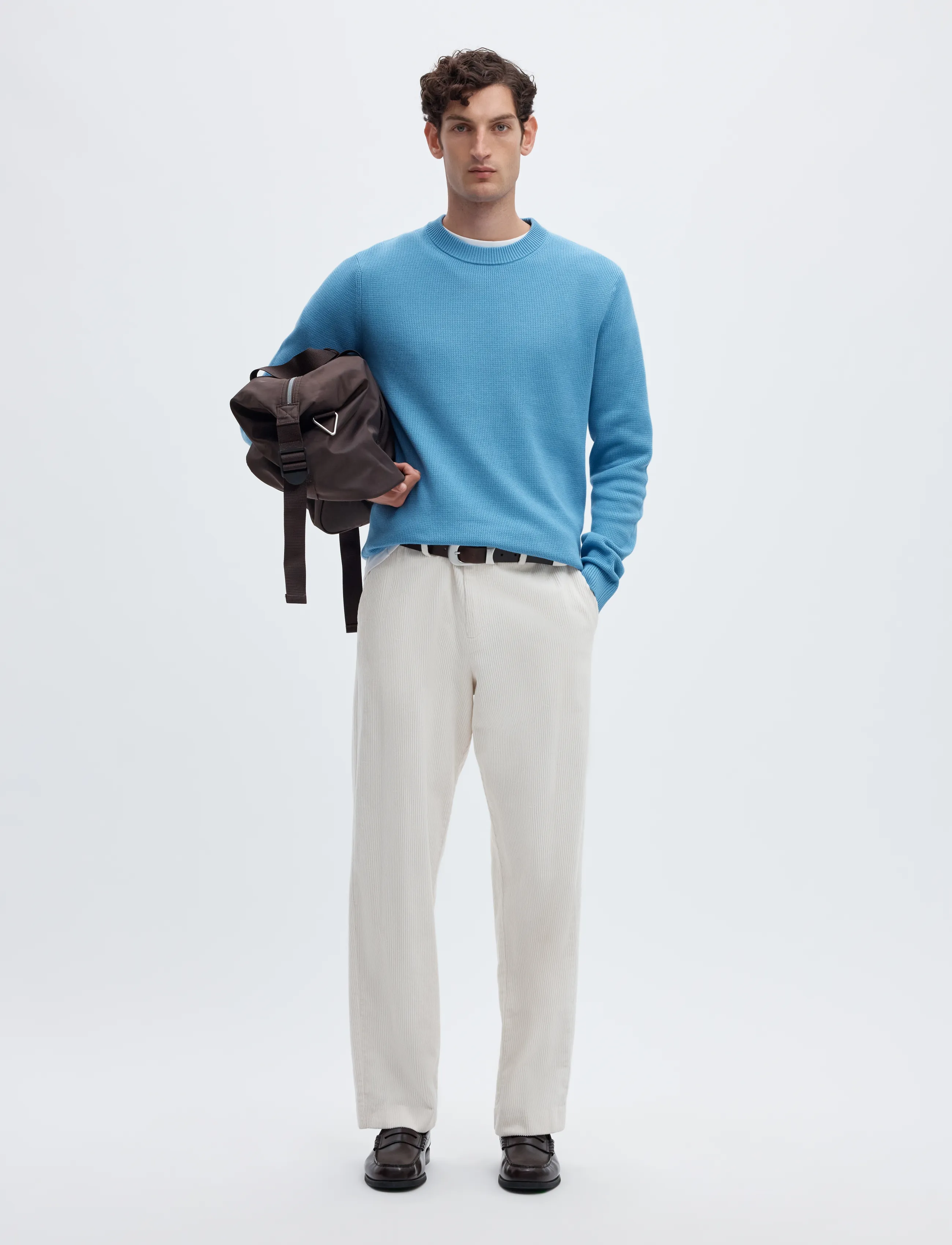 Selected - SLMDANE LS KNIT STRUCTURE CREW NECK NOOS - rund hals - blissful blue - 5