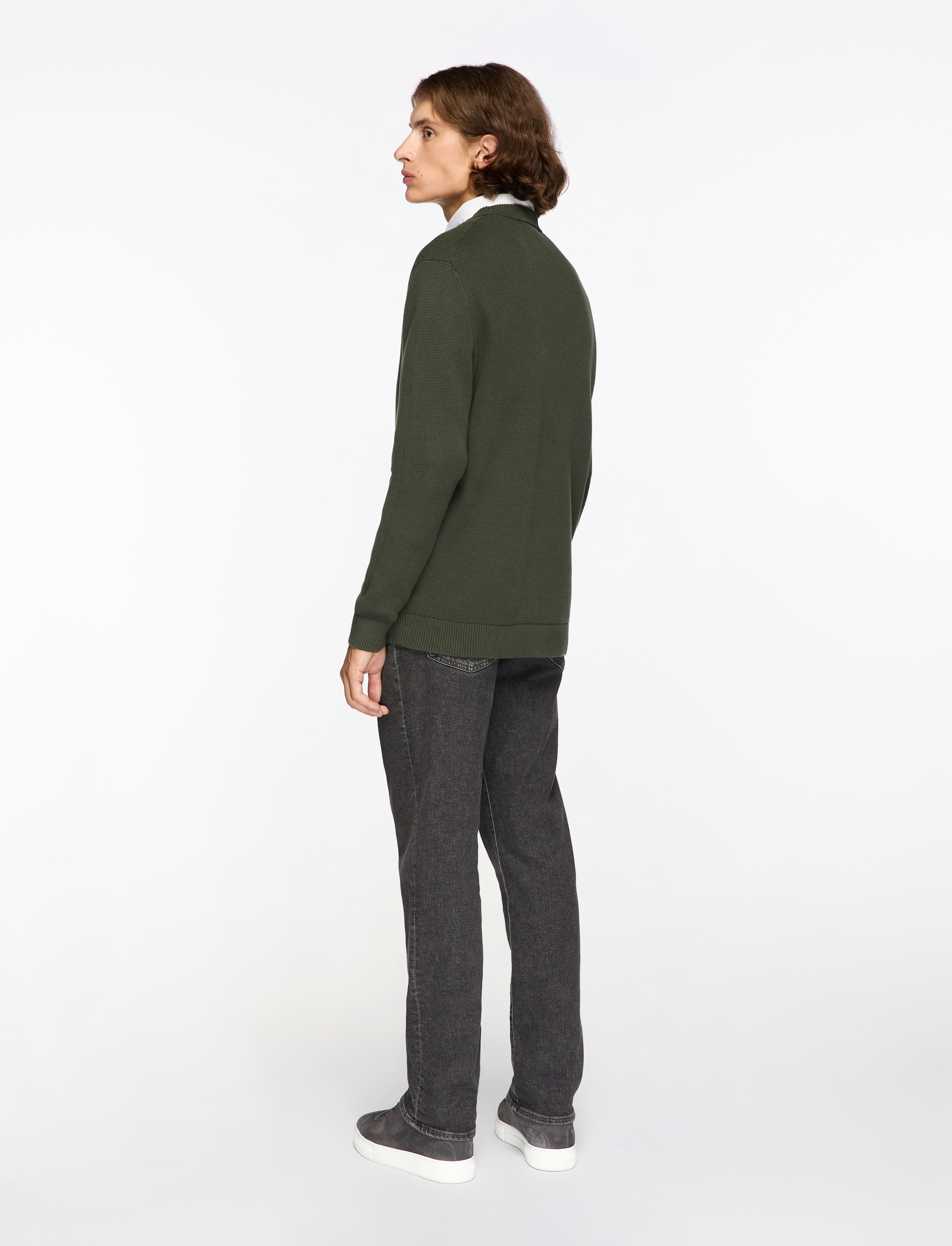 Selected - SLMDANE LS KNIT STRUCTURE CREW NECK NOOS - rundhals - deep forest - 4
