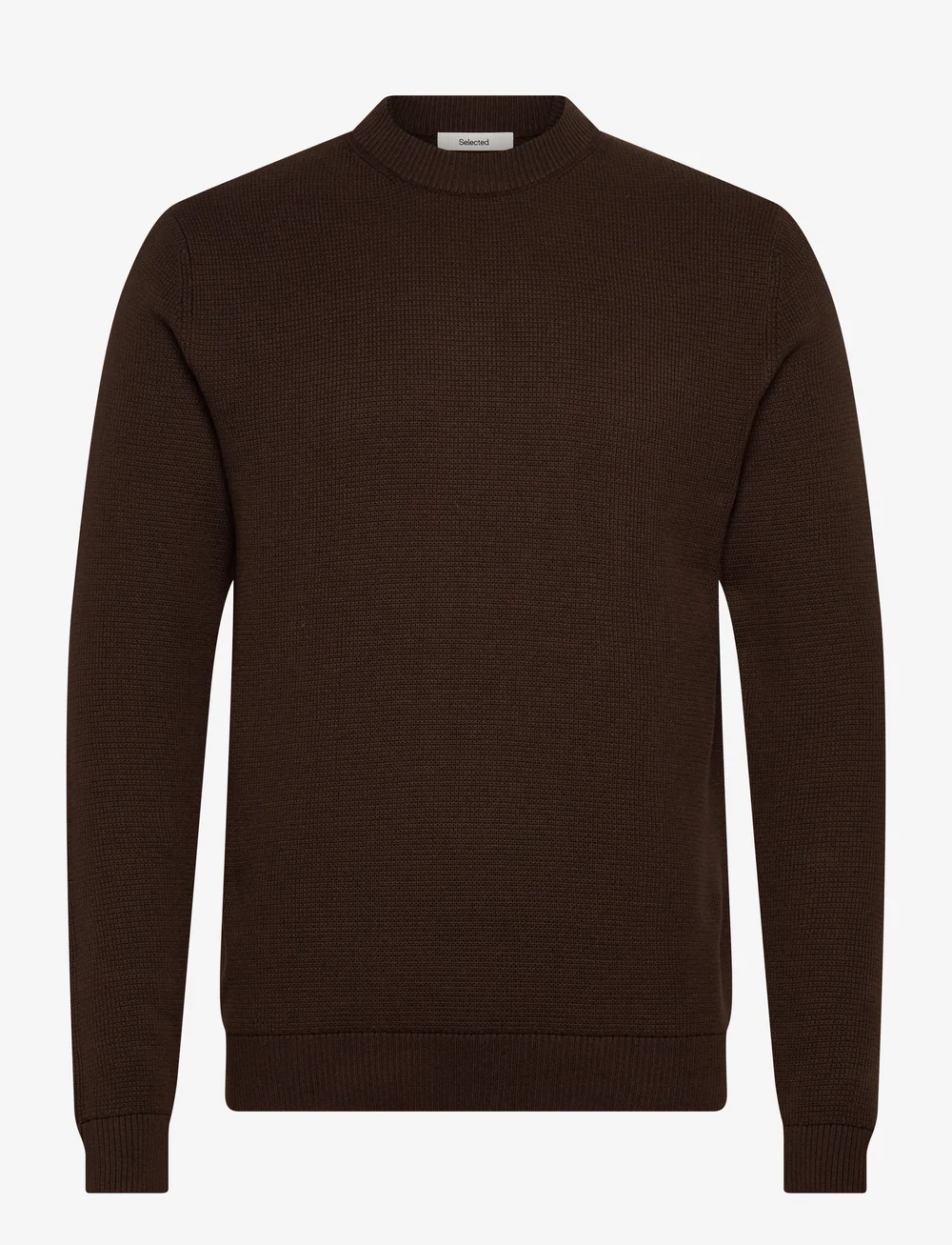 Selected - SLHDANE LS KNIT STRUCTURE CREW NECK NOOS - rundhalsad - demitasse - 1
