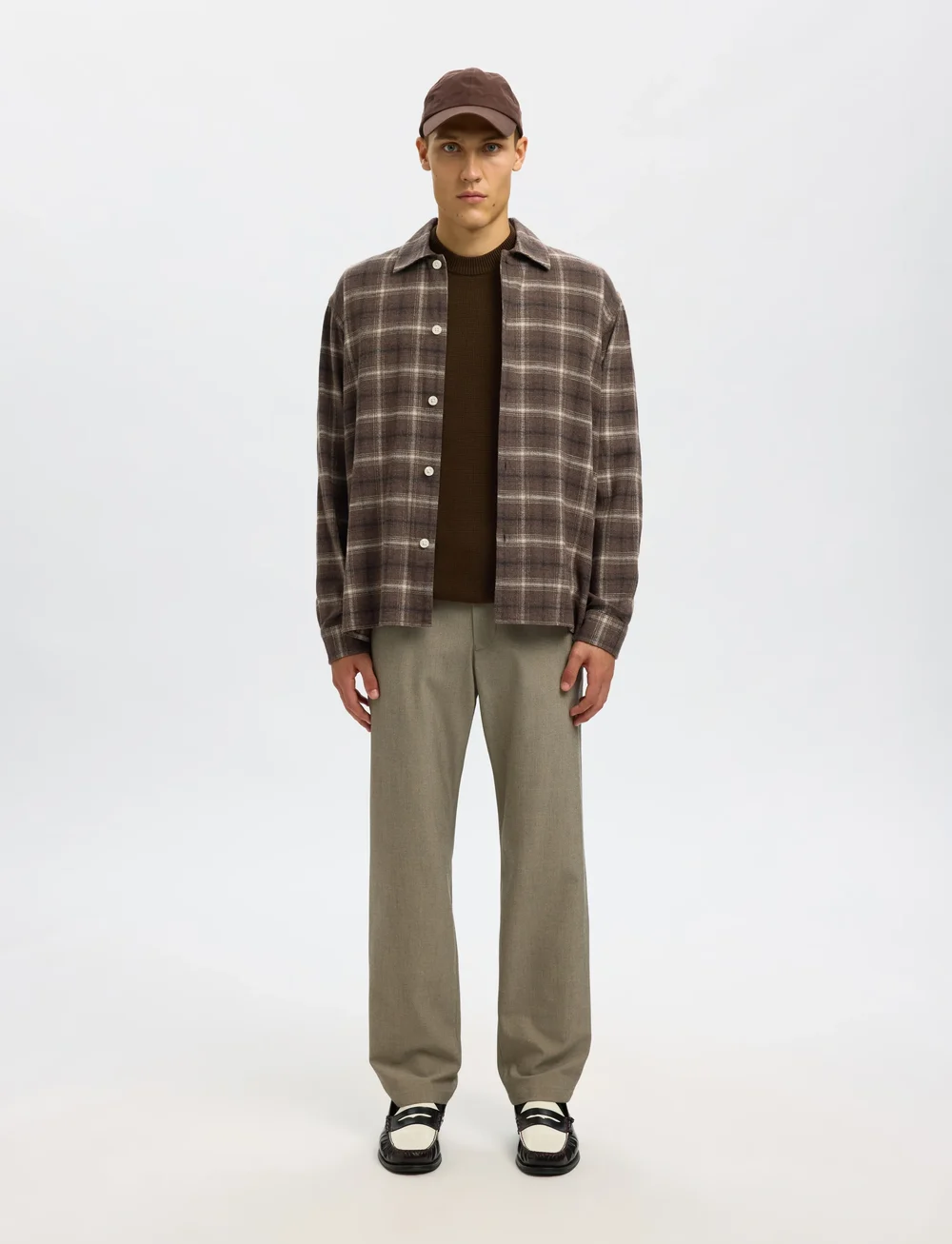 Selected - SLHDANE LS KNIT STRUCTURE CREW NECK NOOS - rundhalsad - demitasse - 4