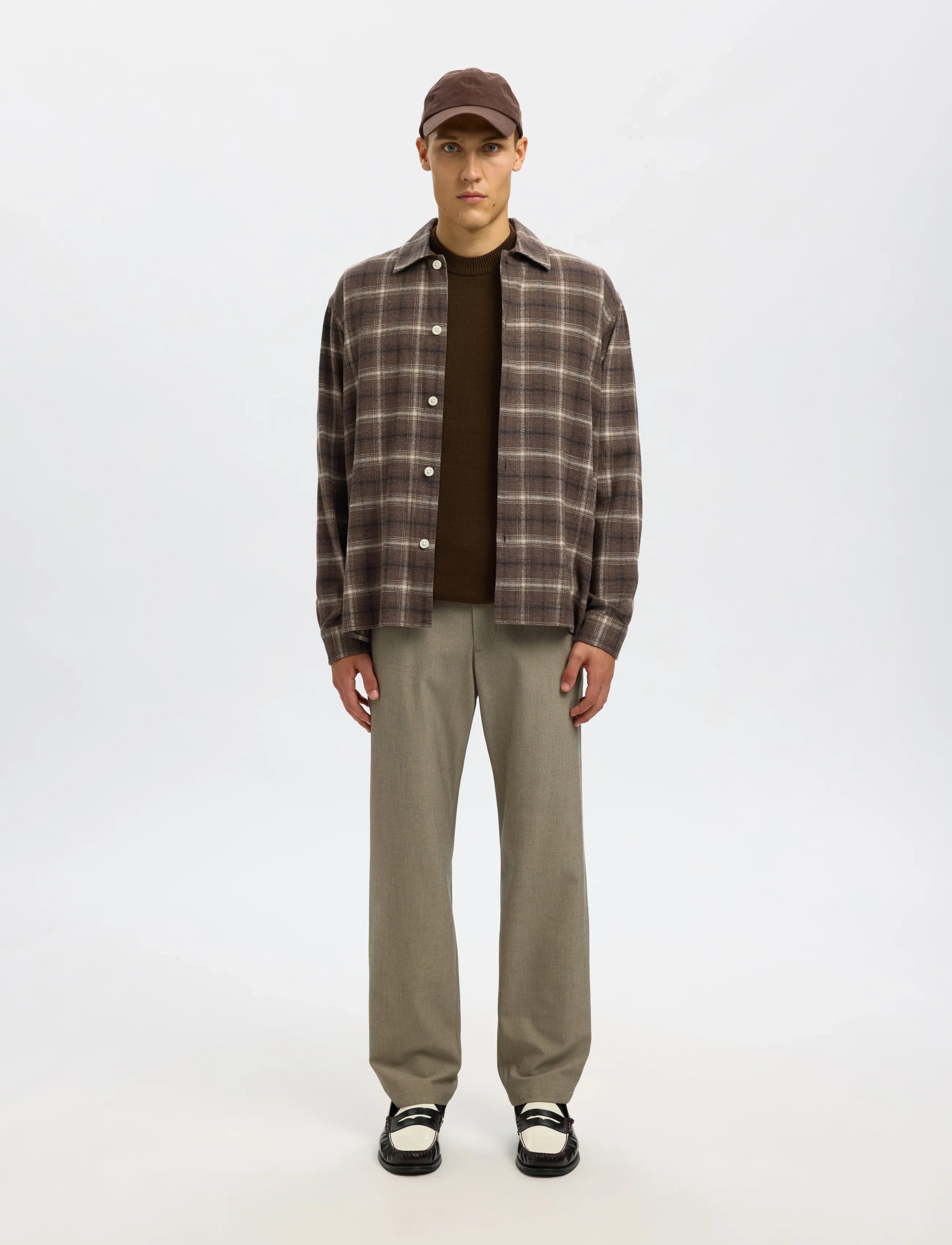 Selected - SLMDANE LS KNIT STRUCTURE CREW NECK NOOS - Ümmarguse kaelusega kudumid - demitasse - 4