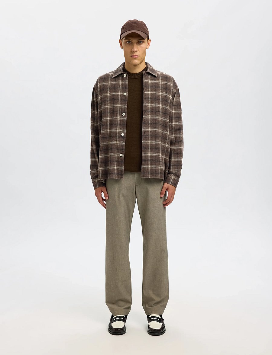 Selected - SLMDANE LS KNIT STRUCTURE CREW NECK NOOS - Ümmarguse kaelusega kudumid - demitasse - 4