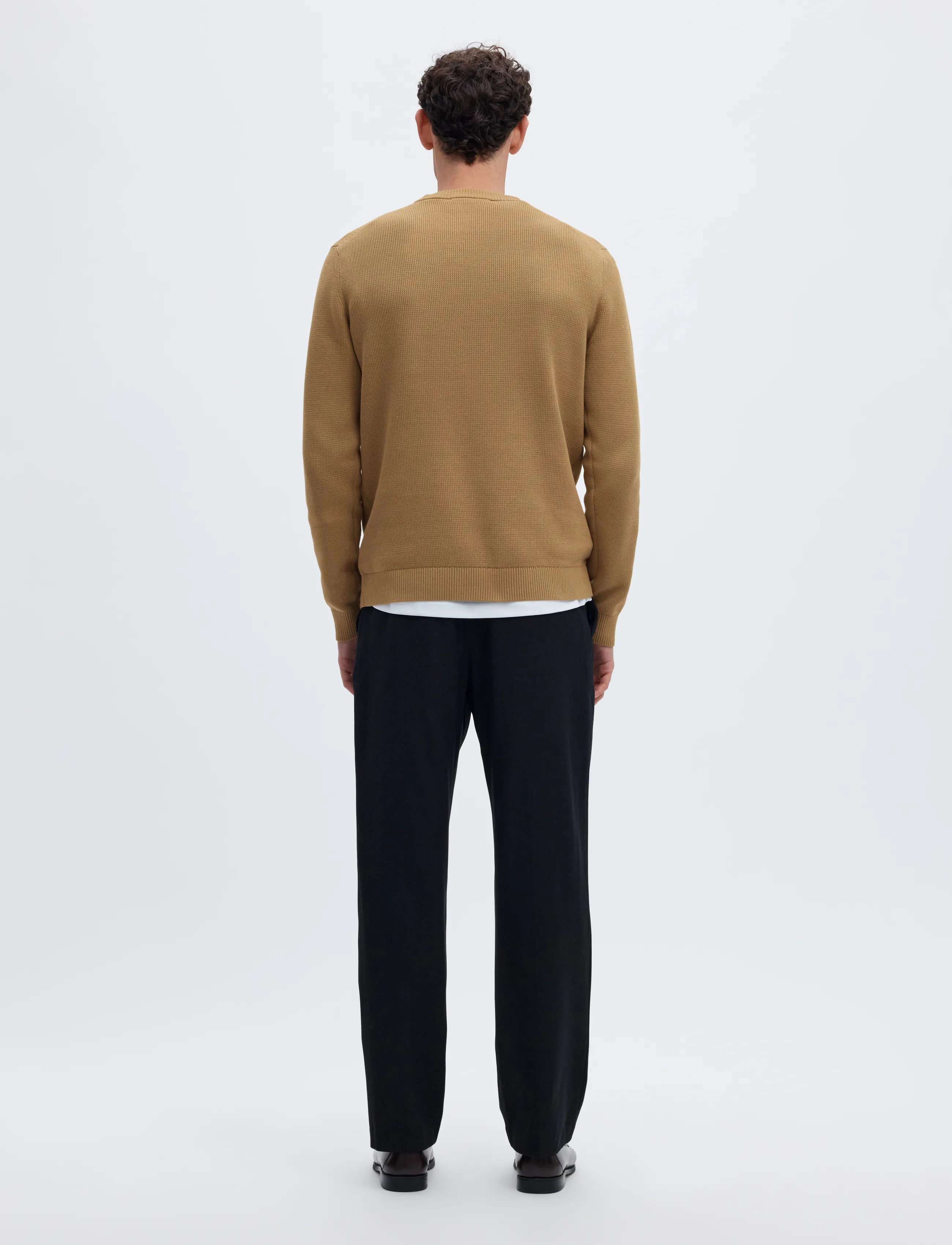 Selected - SLMDANE LS KNIT REG STRUC CREW NECK NOOS - rundhals - kelp - 2