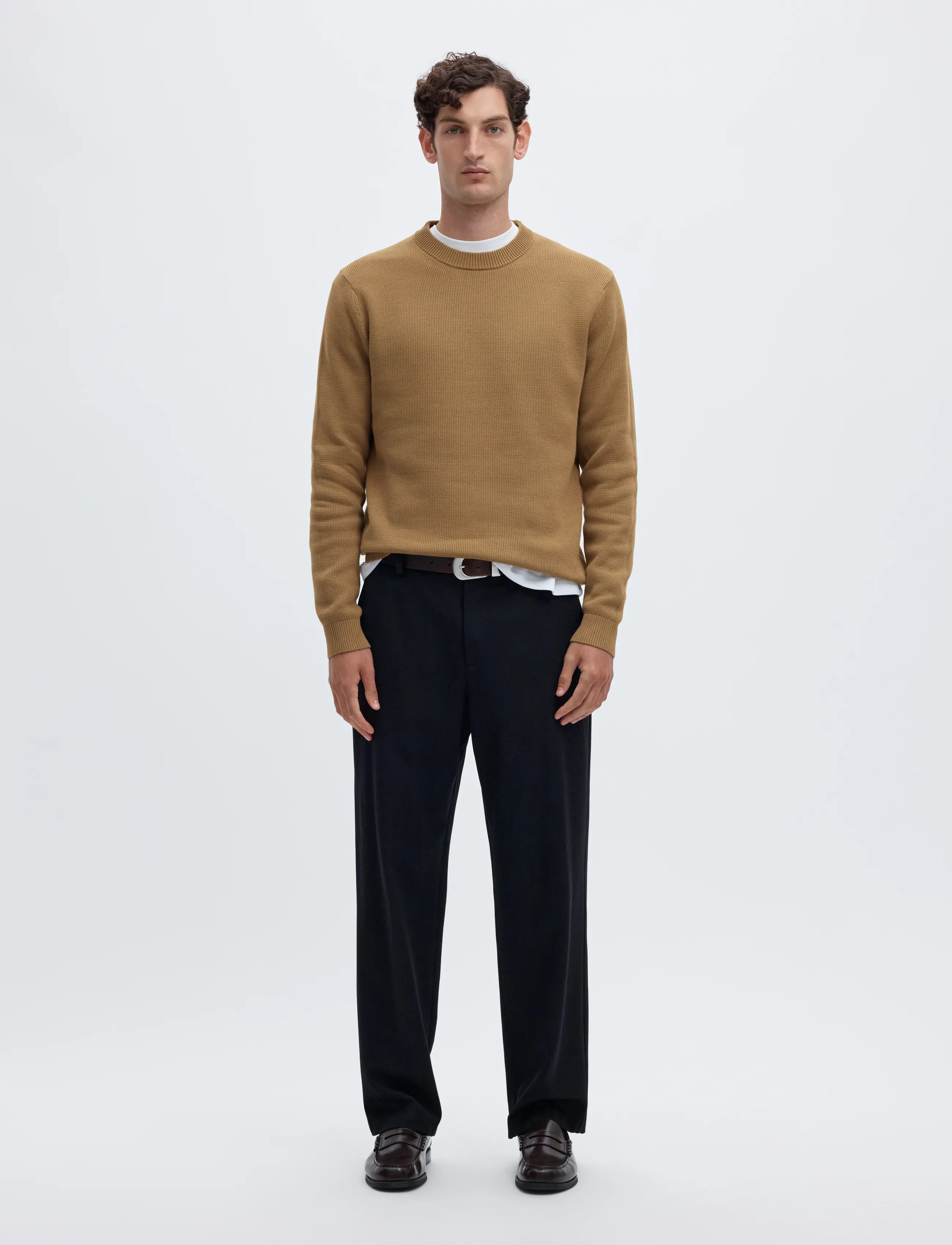 Selected - SLMDANE LS KNIT REG STRUC CREW NECK NOOS - rundhals - kelp - 3