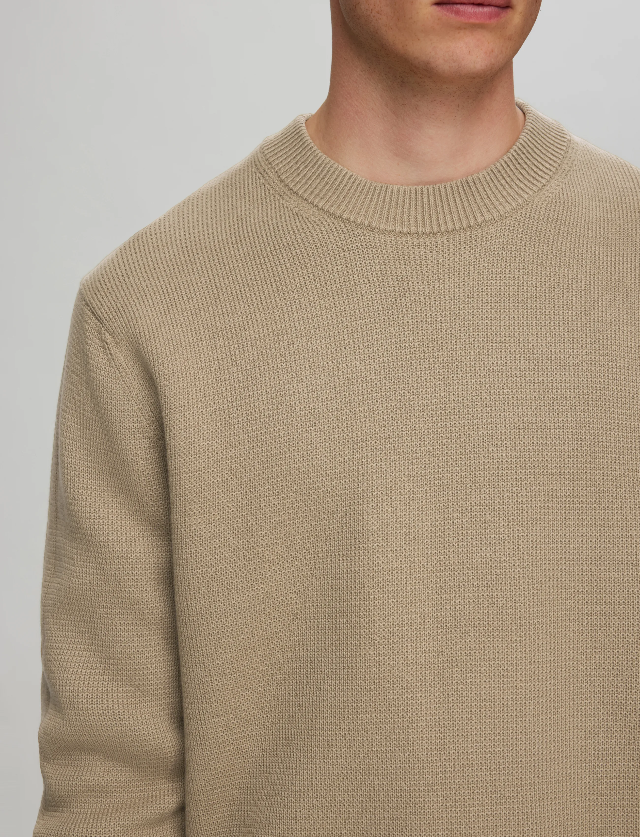 Selected - SLMDANE LS KNIT STRUCTURE CREW NECK NOOS - rund hals - kelp - 4