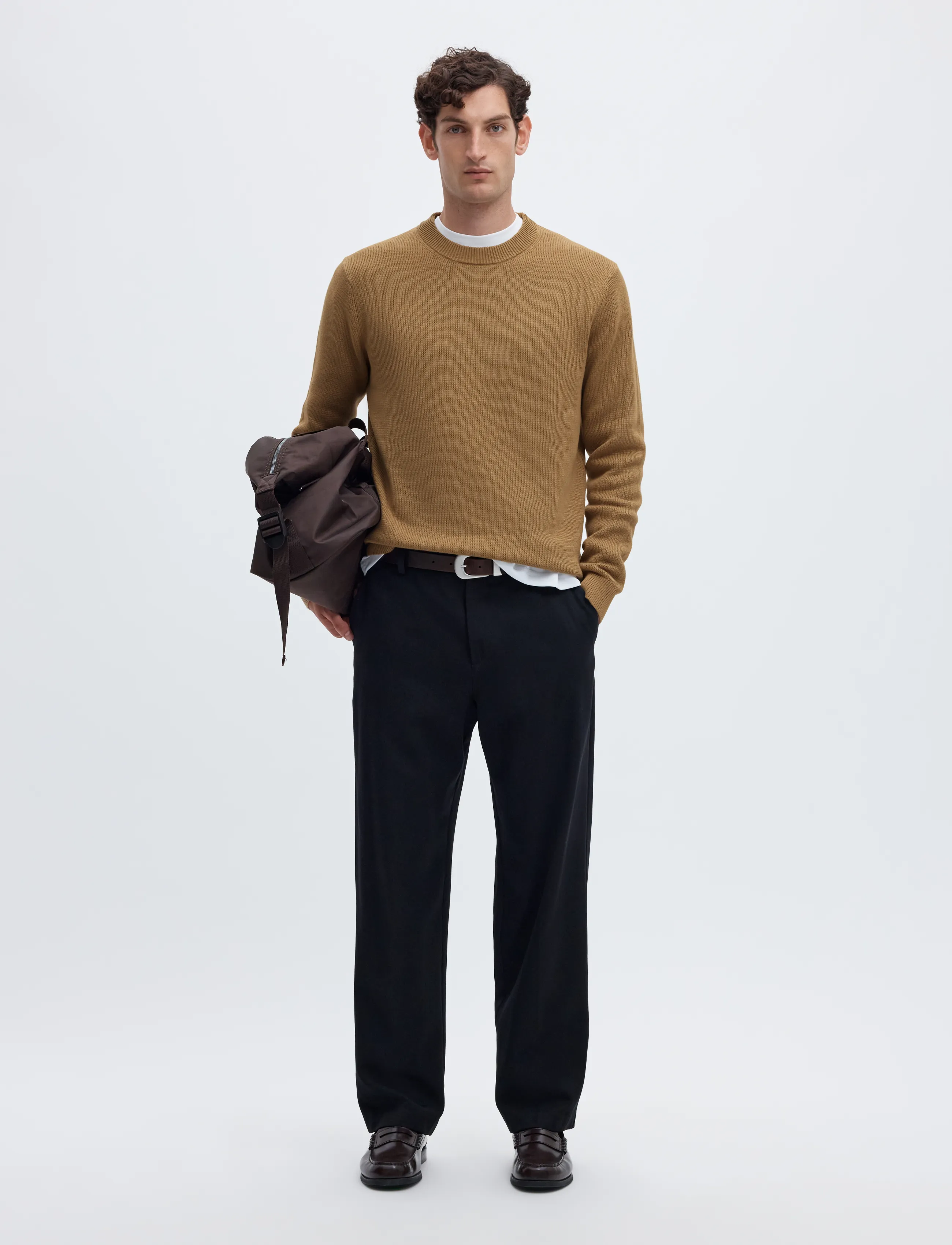 Selected - SLMDANE LS KNIT REG STRUC CREW NECK NOOS - rundhals - kelp - 5