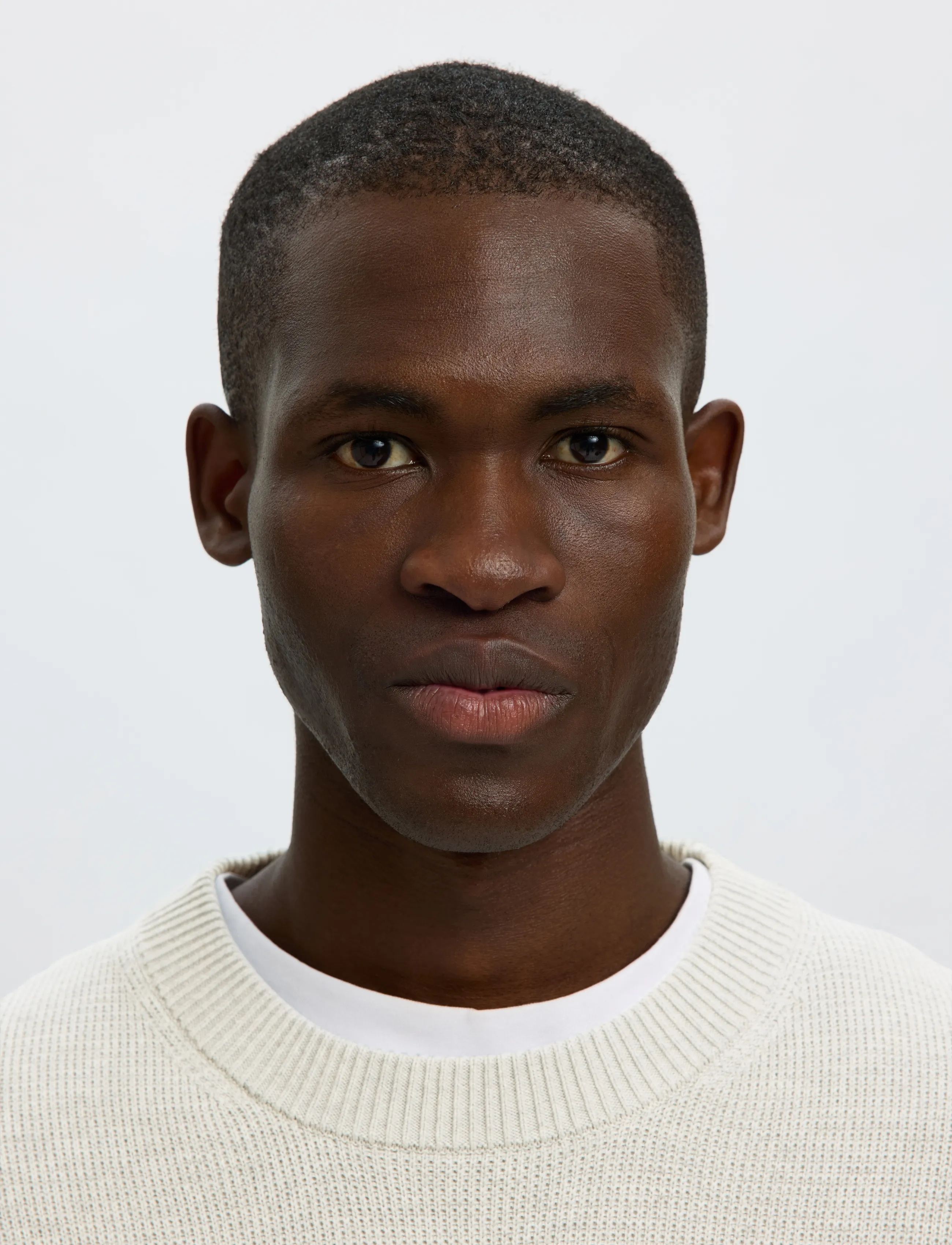 Selected - SLMDANE LS KNIT STRUCTURE CREW NECK NOOS - rundhalsad - light grey melange - 4