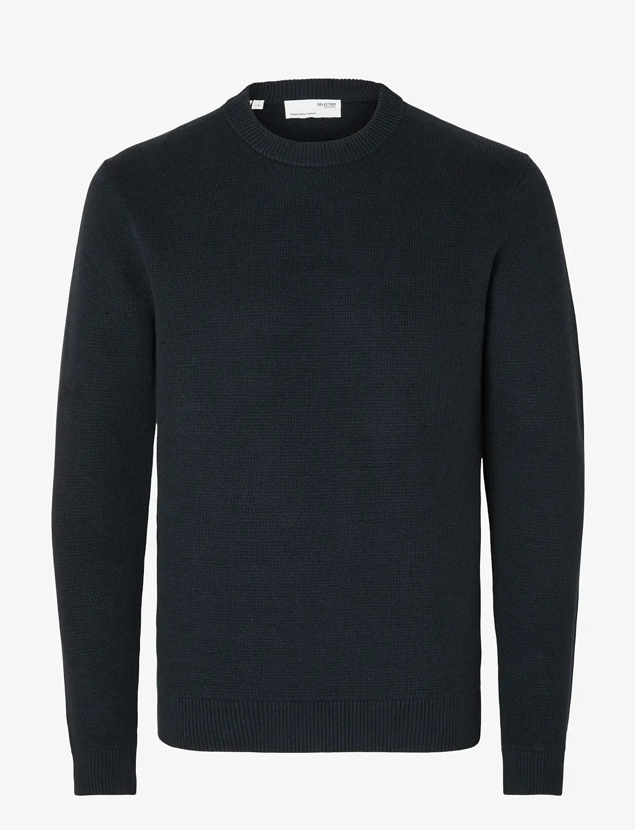 Selected - SLMDANE LS KNIT STRUCTURE CREW NECK NOOS - rund hals - sky captain - 1