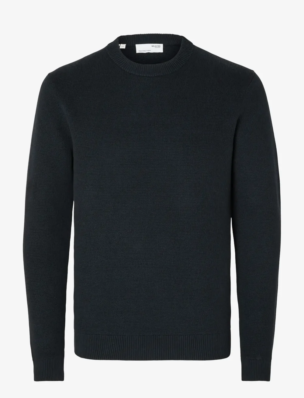 Selected - SLHDANE LS KNIT STRUCTURE CREW NECK NOOS - rundhalsad - sky captain - 1