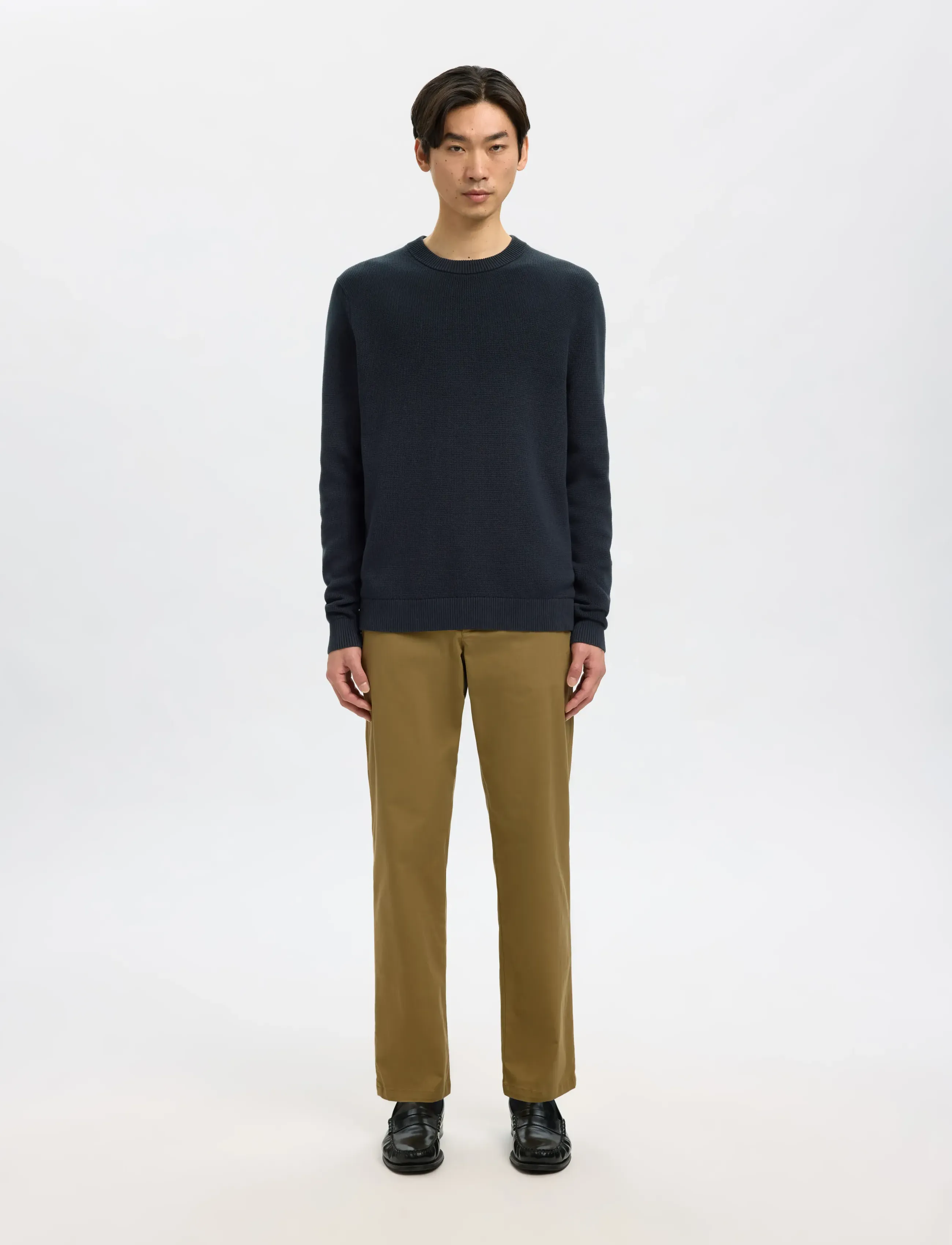 Selected - SLMDANE LS KNIT STRUCTURE CREW NECK NOOS - rundhals - sky captain - 3