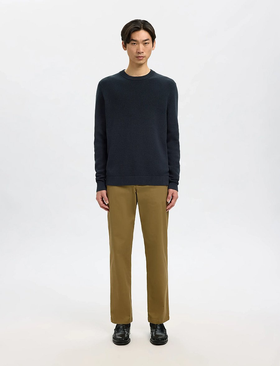 Selected - SLMDANE LS KNIT STRUCTURE CREW NECK NOOS - rundhals - sky captain - 3